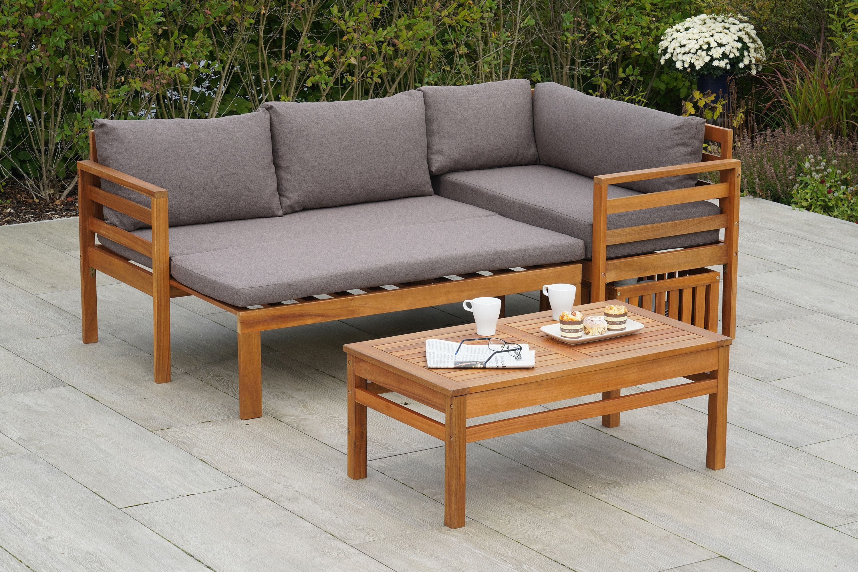 MERXX Gartenlounge-Set Brasilia, (9-tlg), inkl. Auflagen