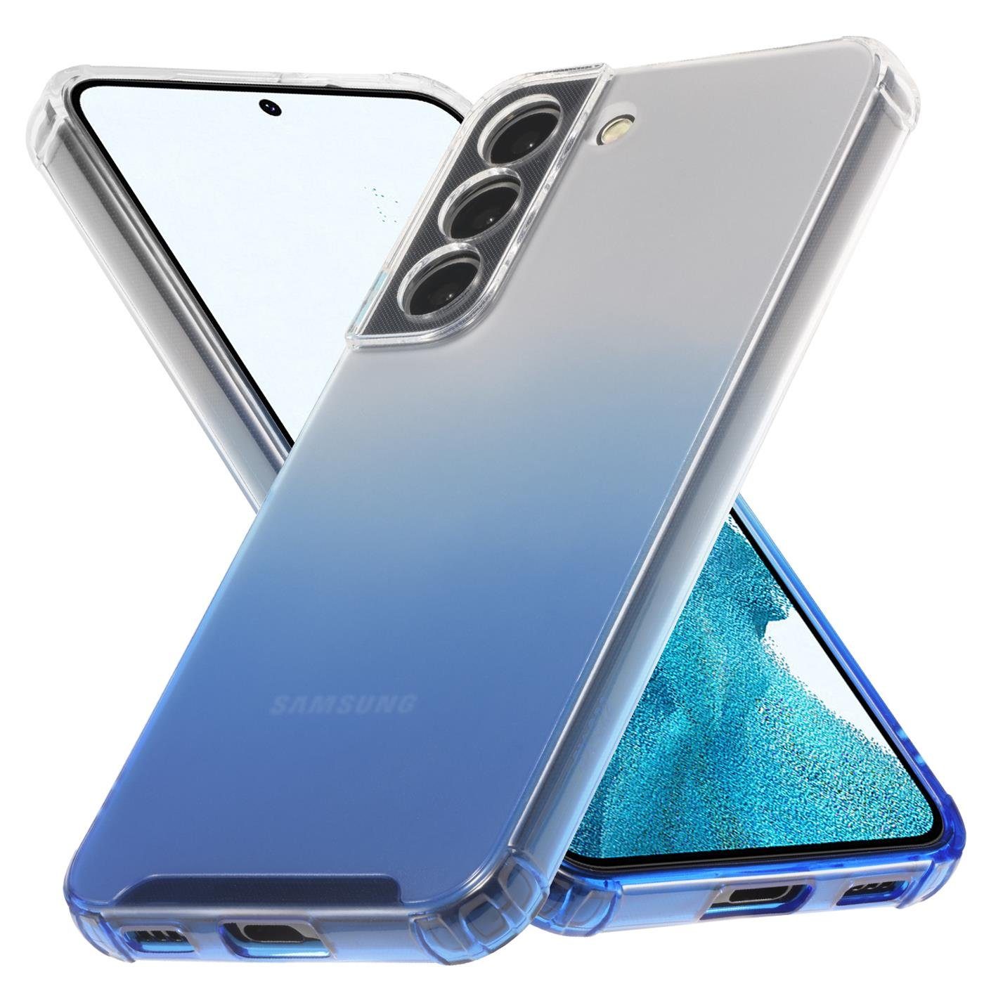 CoolGadget Handyhülle Farbverlauf Twilight Hülle für Samsung Galaxy S22 6,1 Zoll, Robust Hybrid Slim Cover Kamera Schutz Hülle für Samsung S22 5G Case