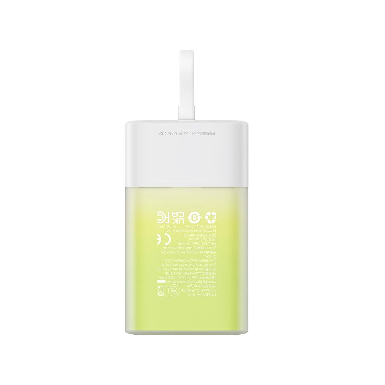 Baseus Popsicle Powerbank 5200 mAh (5, 9, 12 V), Halbtransparentes Design mit Farbverlauf