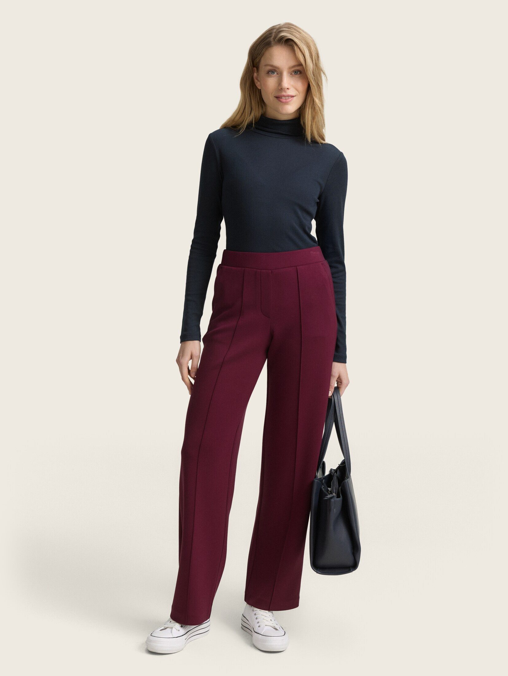 TOM TAILOR Stoffhose Loose Straight Scuba günstig online kaufen
