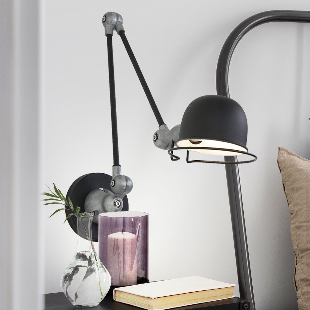 Steinhauer LIGHTING Wandleuchte, Leuchtmittel nicht inklusive, Gelenk Wand Leuchte schwarz Spot Strahler Lampe verstellbar