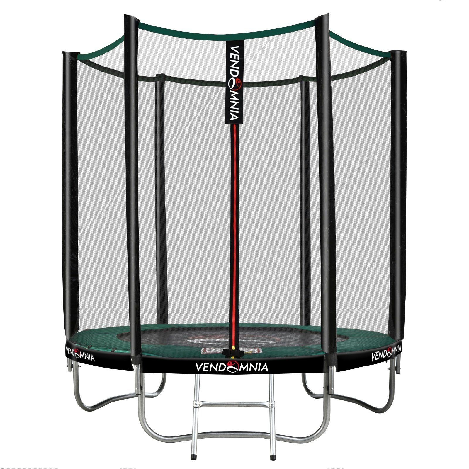 VENDOMNIA Fitnesstrampolin Gartentrampoline mit Sicherheitsnetz, Leiter, Randabdeckung, (Outdoor und Indoor Gartentrampolin mit Zubehör, Fitness Trampoline), 180 cm, Farbwahl