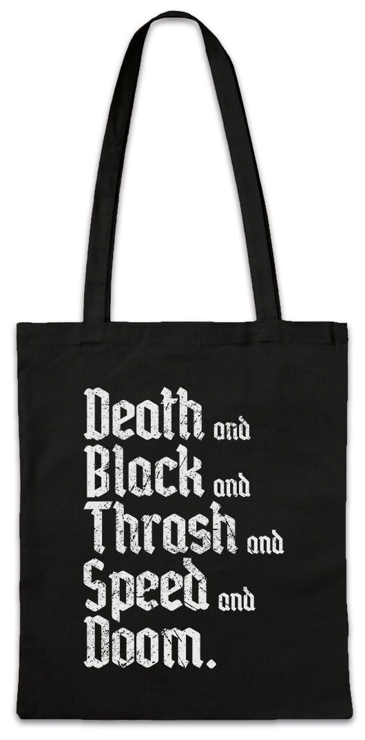 Beuteltasche Heavy Metal Styles Stofftasche Death Black Doom Thrash Speed