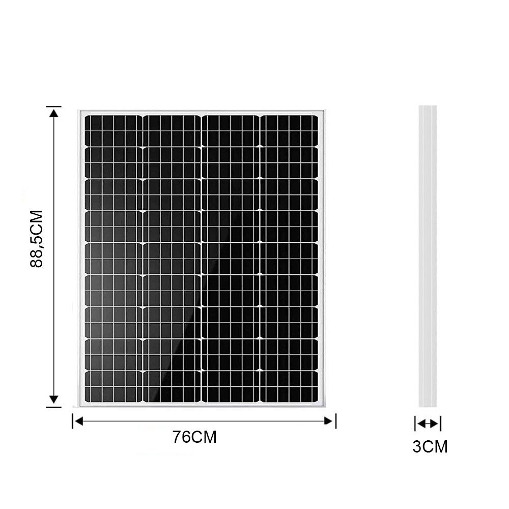 GLIESE Solarmodul Monokristalline Solarpanel mit Montagegestell für Wohnmobil, 300 W, Monokristallin, (Set, 11-St., Solarpanel, Montagegestell, PV kabel), Erweiterbar durch Serien- und Parallelschaltung