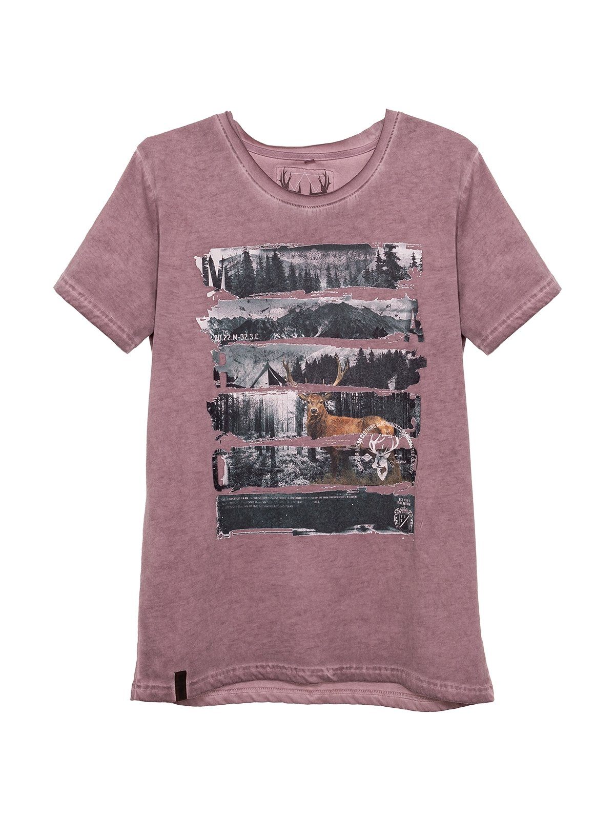MarJo lavendel Trachtenshirt LUKE T-Shirt