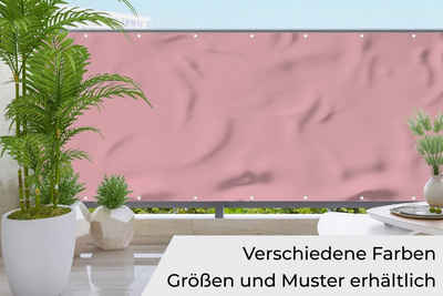 MuchoWow Balkonsichtschutz Rosa - Farben - Innenraum - Einfarbig - Farbe (1-St) Balkonbespannung mit Metalösen, UV-beständig, Balkonbanner