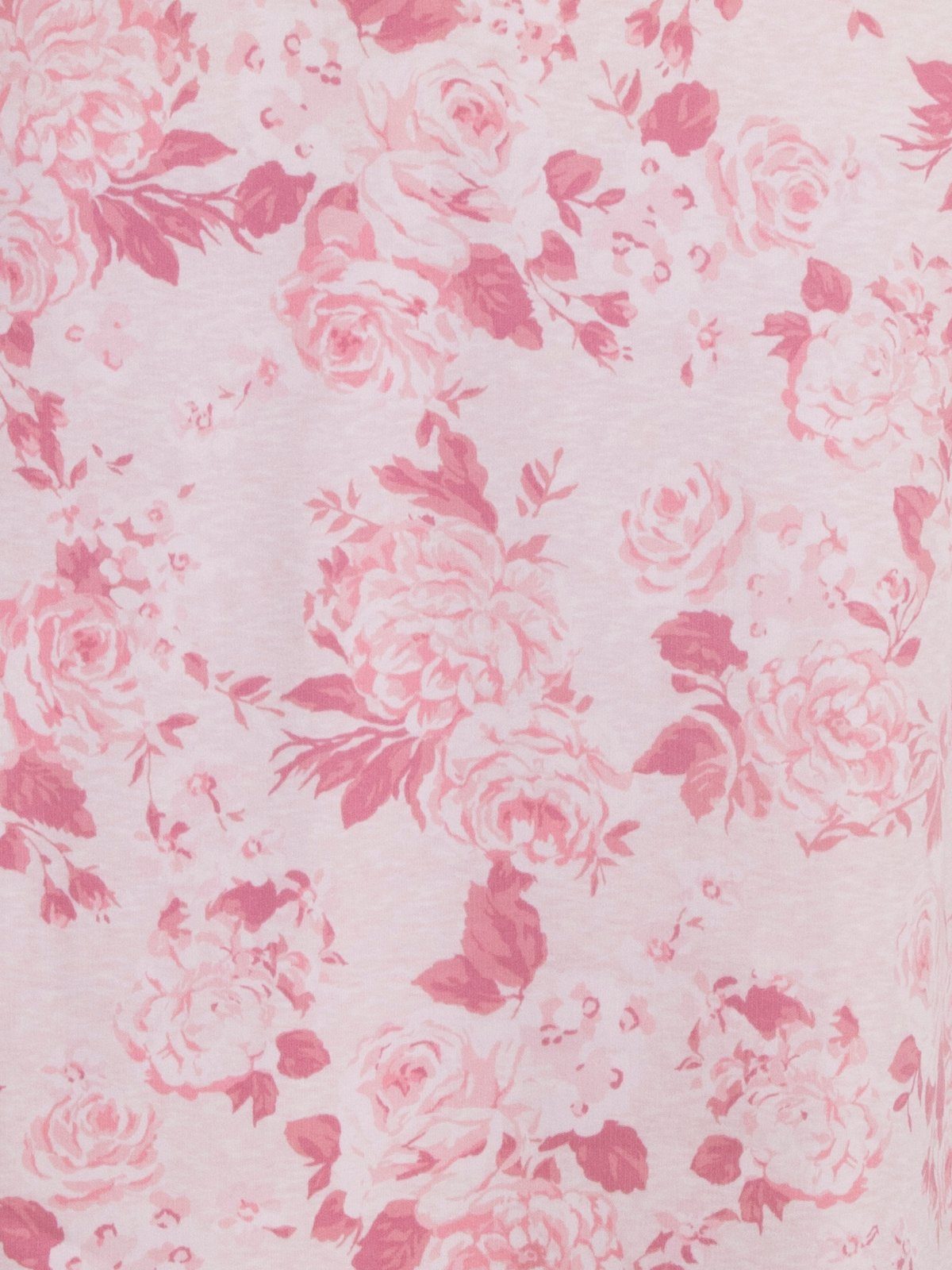 rosa - Nachthemd Nachthemd Thermo Rosen Blumen zeitlos