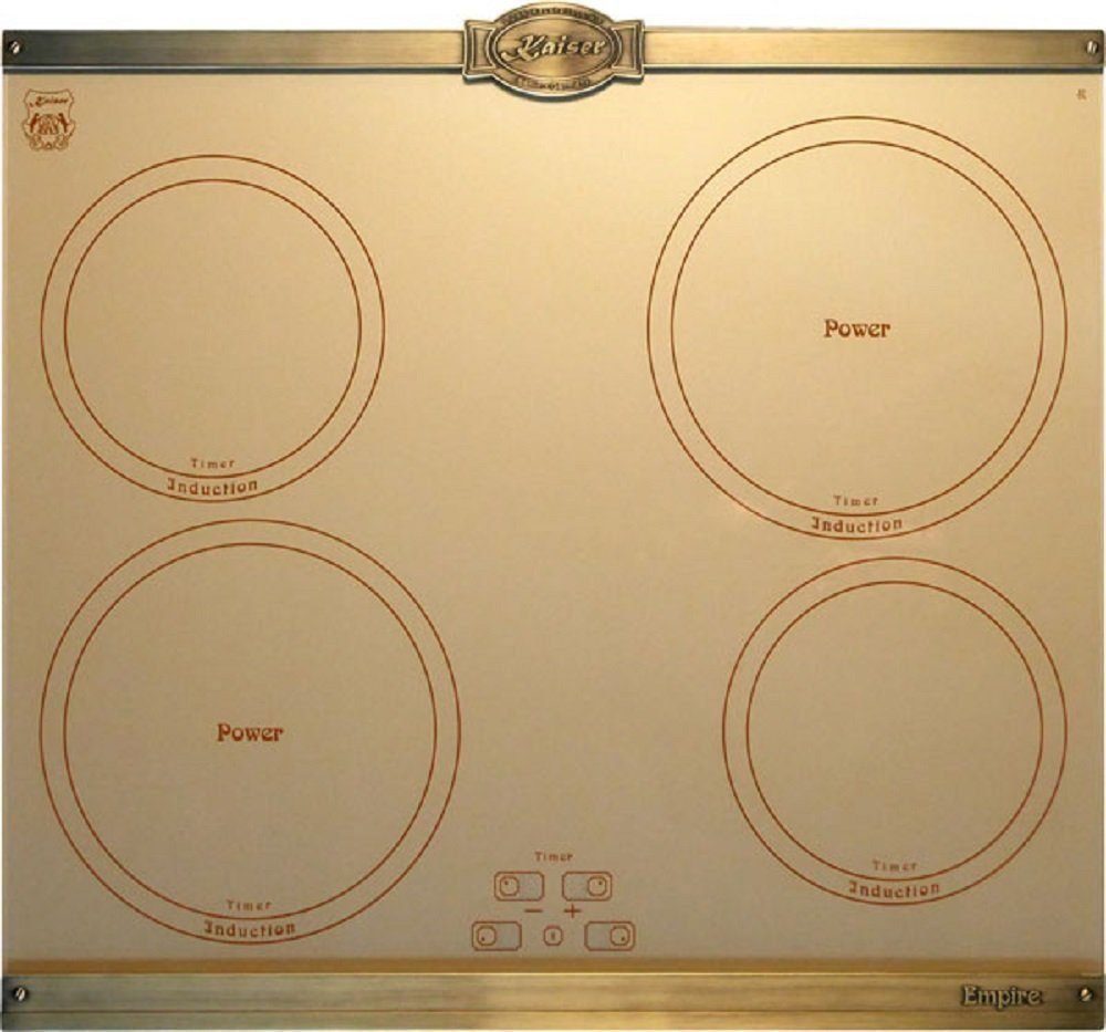 Kaiser Küchengeräte Induktions-Kochfeld KCT 6395 IelfEm, Retro Induktionskochfeld, Metallplatten Bronze,4 QickHeat Zonen