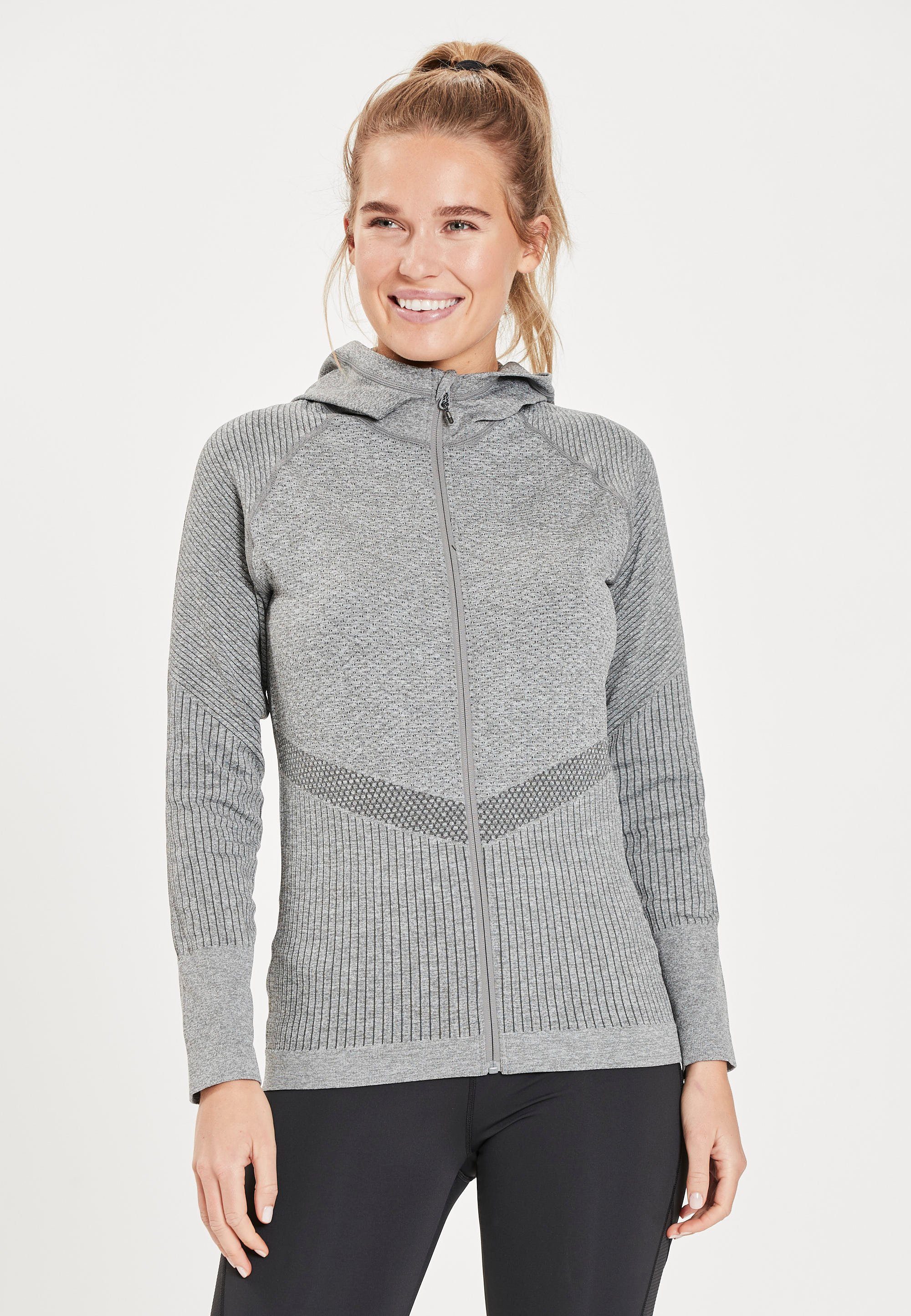 mit grau Seamless ATHLECIA Kapuze Alysa Trainingsjacke