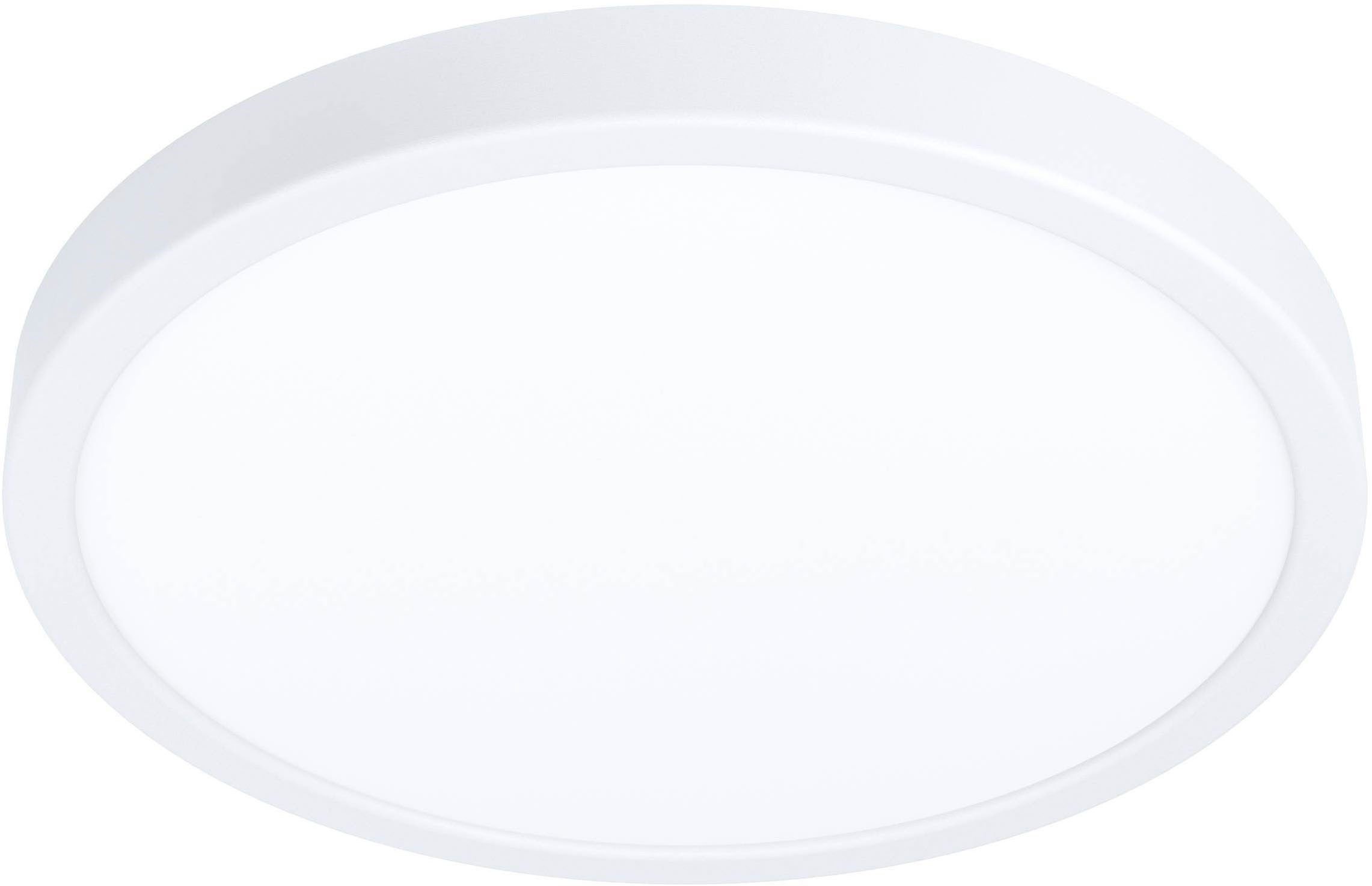 EGLO Aufbauleuchte Fueva 5 Deckenlampe, Wohnzimmerlampe, Stahl und Kunststoff, Lampe, LED fest integriert, Warmweiß, Ø 28,5 cm, Aufbauleuchte, Deckenlampe in Weiß, LED Aufbaulampe