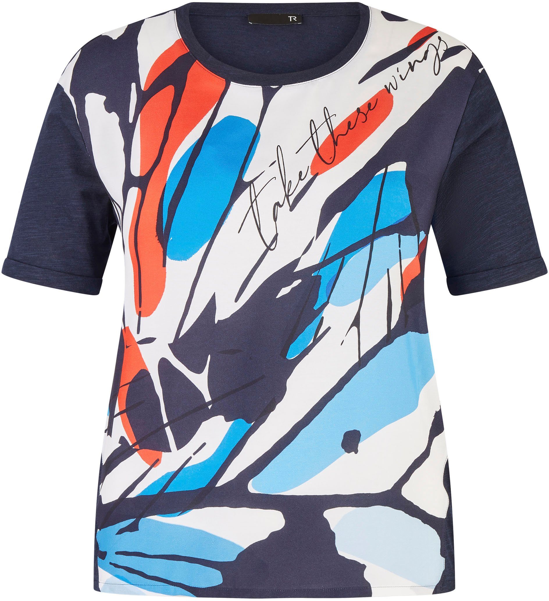 Rabe Print-Shirt RABE MODEN T-Shirt, angenehmer Stoff durch Baumwollmischung