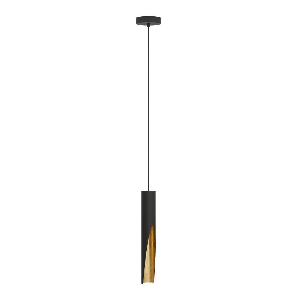 EGLO Hängeleuchte BARBOTTO Pendellampe, Stahl, GU10, IP20, Hängelampe, Esstischlampe, LED fest integriert, Hängeleuchte, H110 x Ø6,0 cm, schwarz, gold, 1X4,5W i – Bild 2 von 5