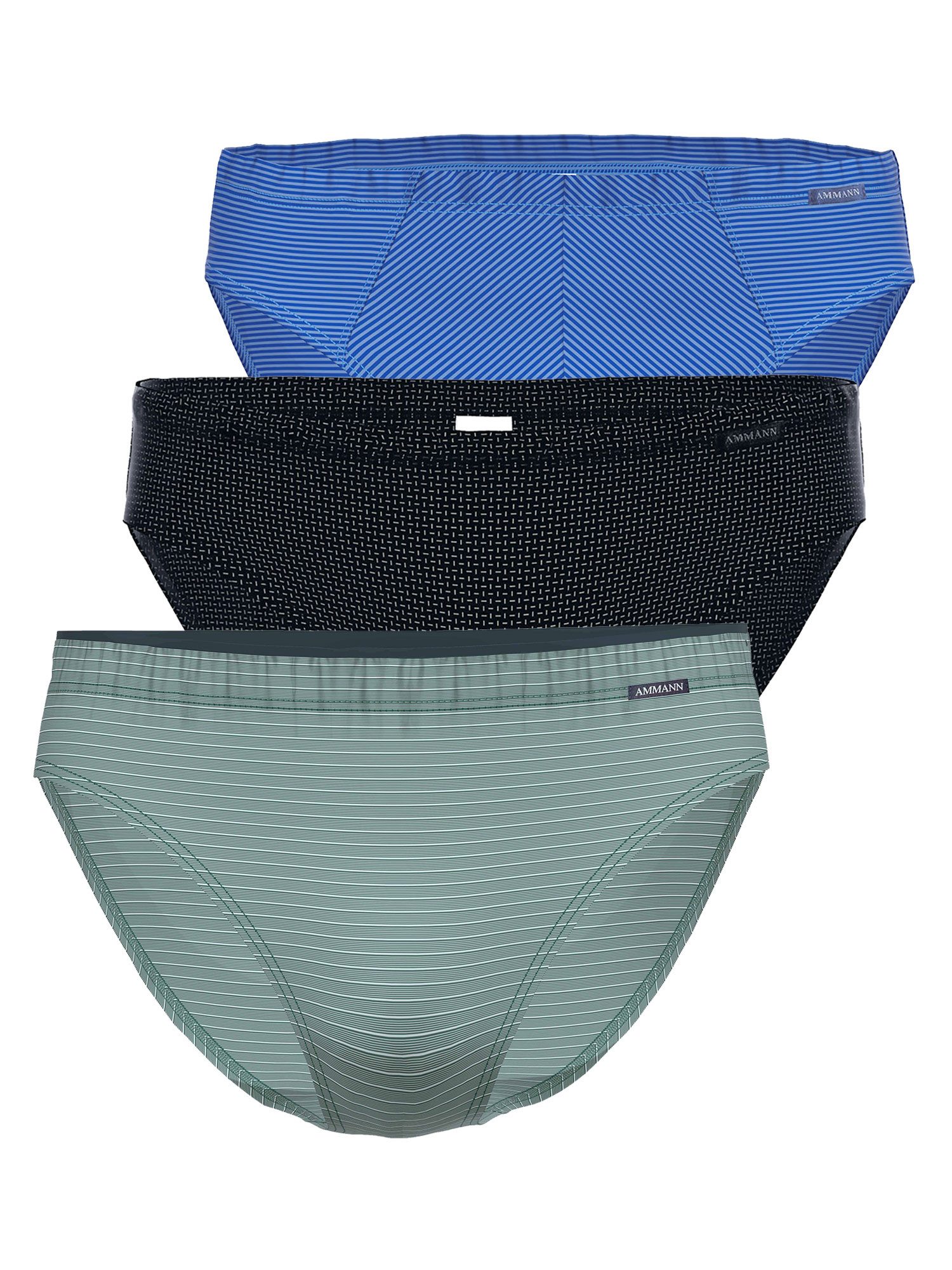 Ammann Slip 3er Pack Herren Mini Slip Mix Briefs (Packung, 3-St) 3er Sparpack, hochwertiges Material, verschiedene Farben