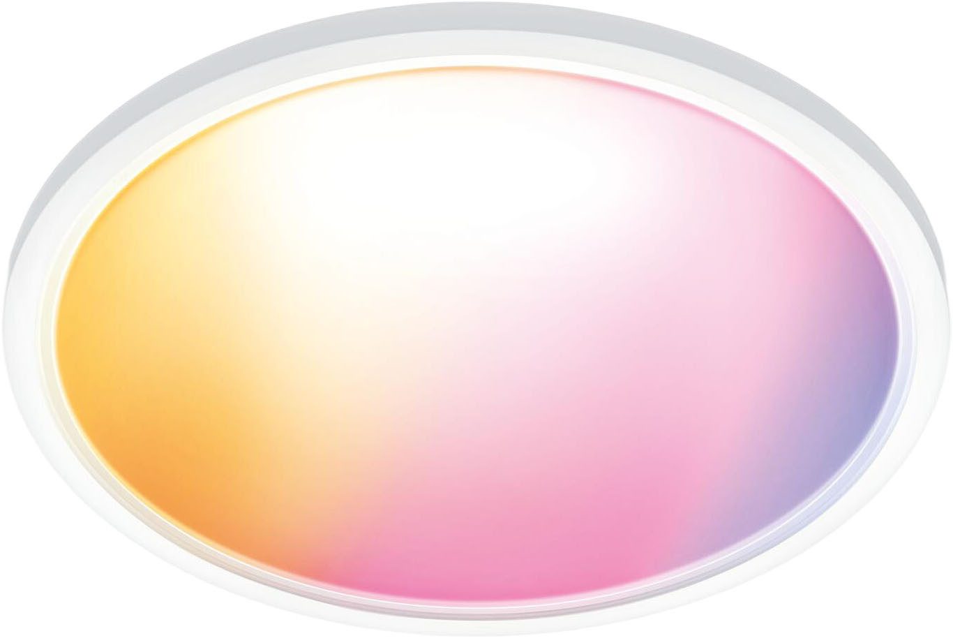 WiZ LED Deckenleuchte SuperSlim Deckenleuchte Tunable White&Color 3800lm, LED fest integriert, warmweiß - kaltweiß
