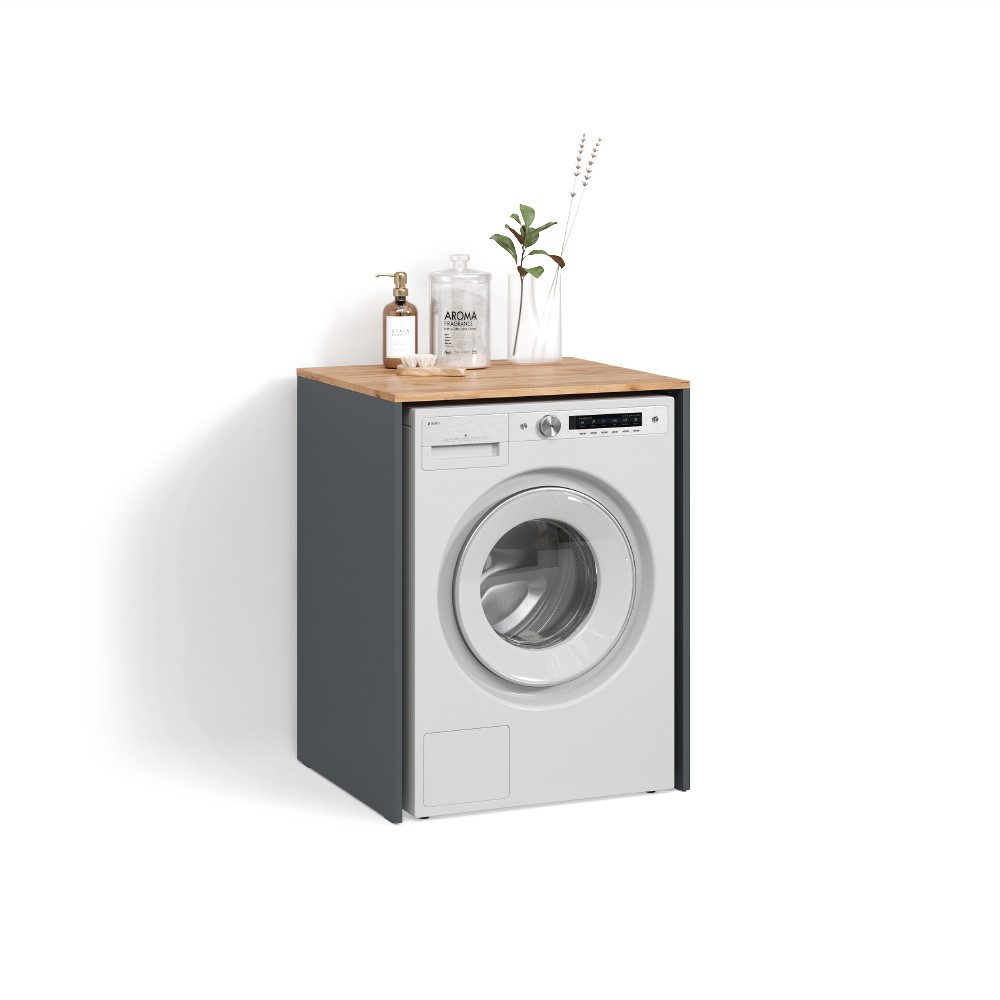 Livinity® Waschmaschinenumbauschrank Paolina, Anthrazit/Goldkraft Eiche, 68 günstig online kaufen