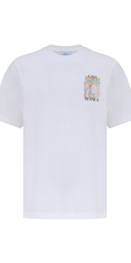 Casablanca Print-Shirt Casablanca T-Shirt mit Logostickerei günstig online kaufen