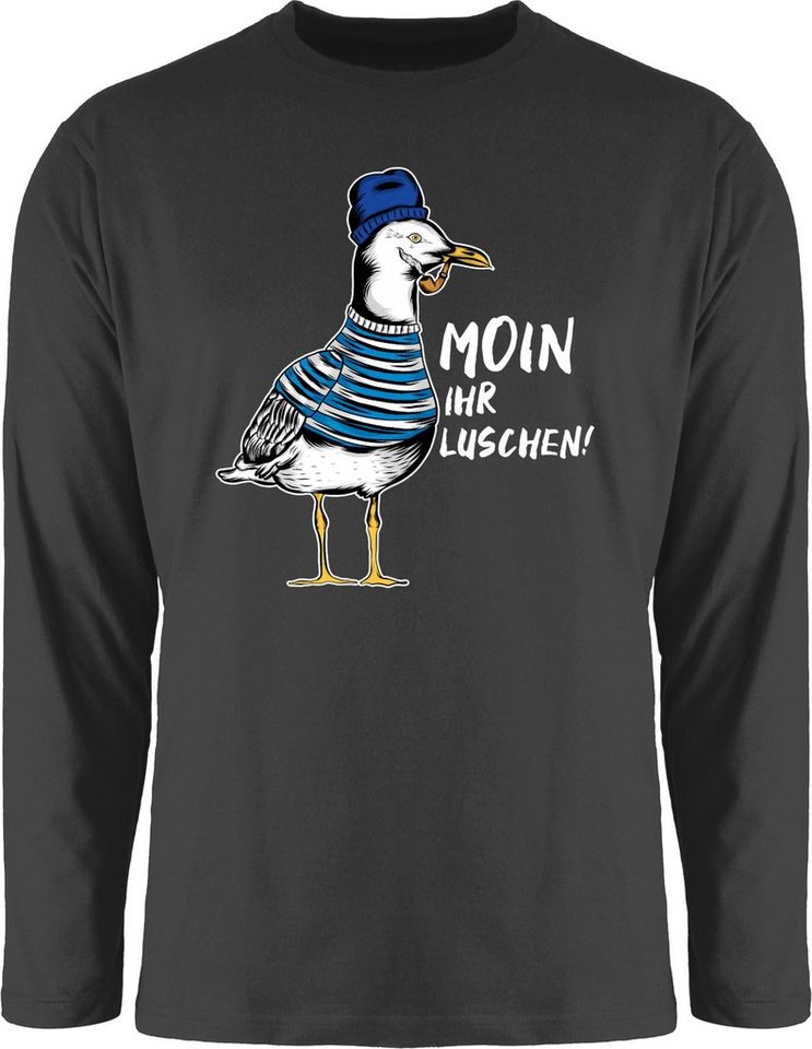 Shirtracer Rundhalsshirt Moin Ihr Luschen - Coole Mwe - Wei