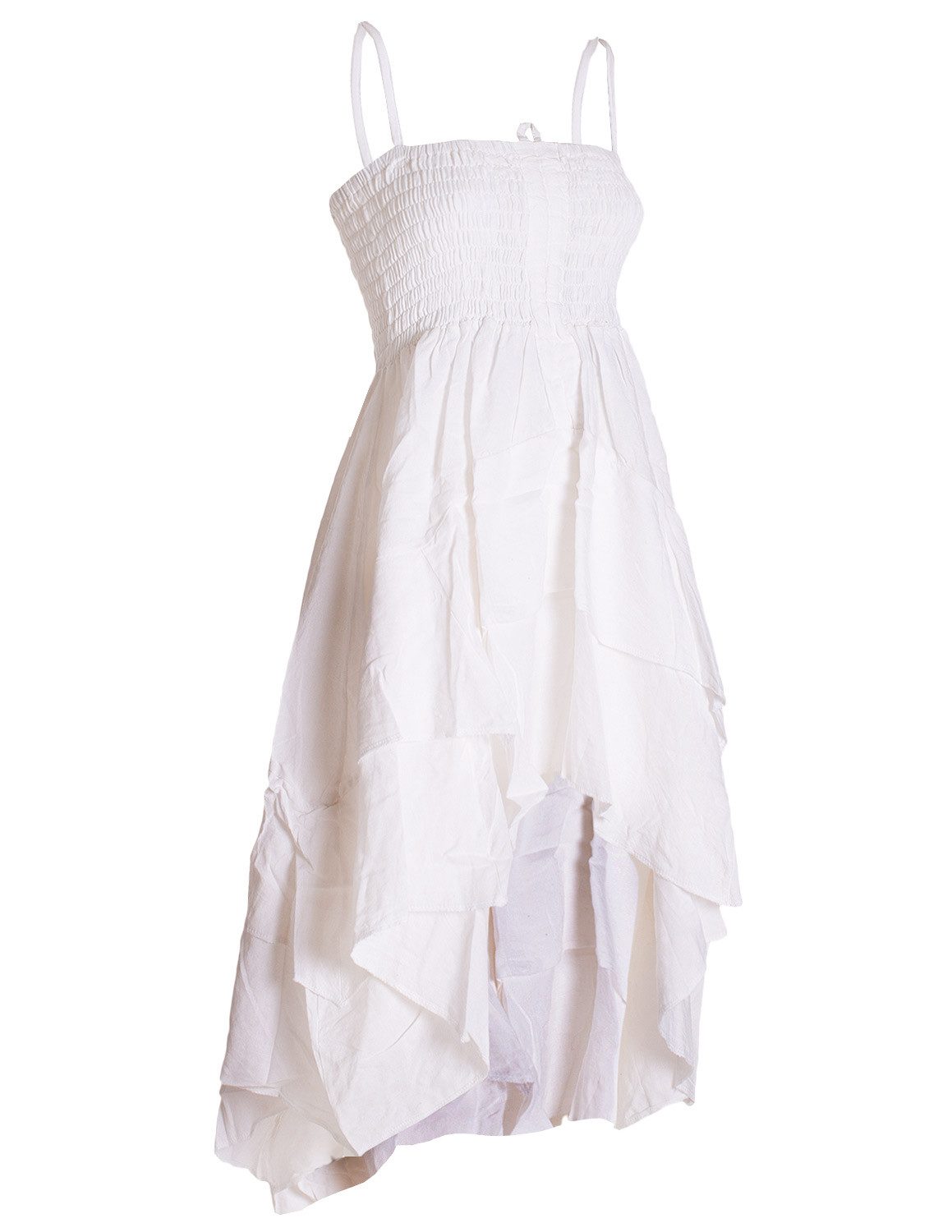 Vishes Sommerkleid 2in1 Kleid-Rock Damen Sommer-Kleid Spagetti-Träger Hippie-Rock Elfen, Casual Style