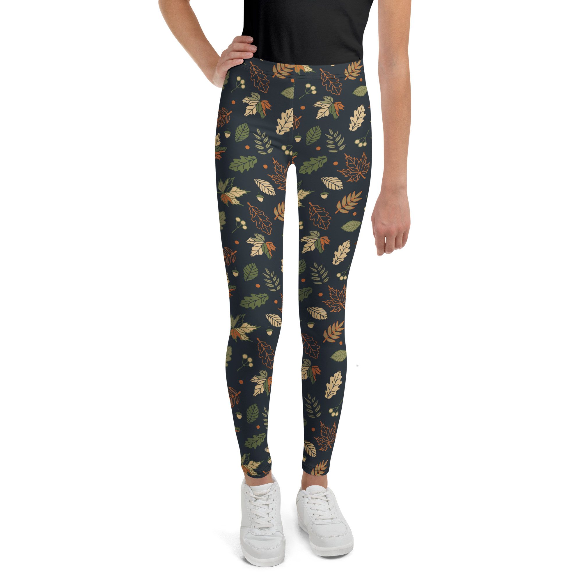 DECALVIBES Leggings Mädchen Leggings für Kinder & Jugendliche Autumn Leaves 4-Wege-Stretch, weiches Material, formstabil, komfortabler Sitz