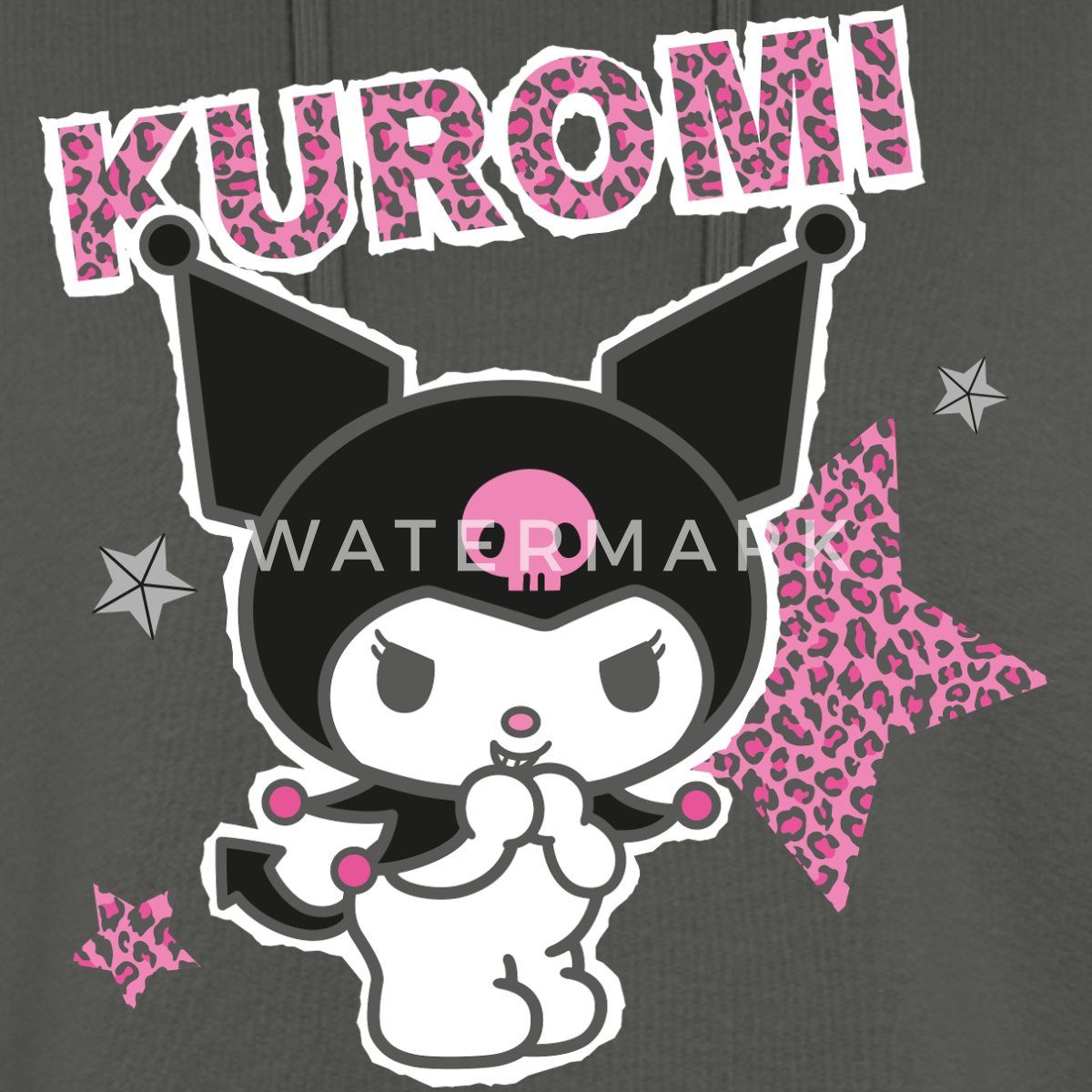 Spreadshirt Hoodie Kuromi Mit Schriftzug Leo Stil Frauen Boxy Organic Hoodie (1-tlg)