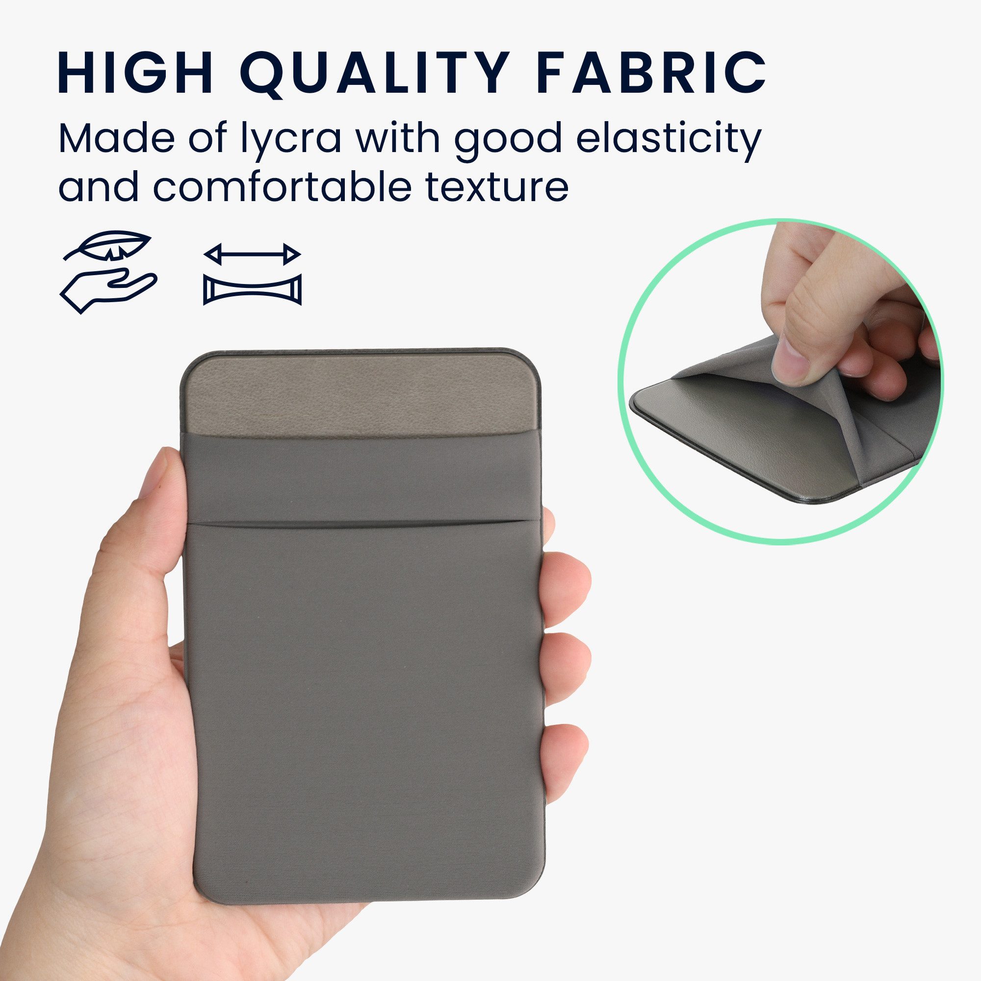 kwmobile Festplattenhülle Tasche für SanDisk Portable SSD, Samsung T7, Crucial X8, HDD Halterung, 10x7cm - Elastisches Case Hülle externe Festplatte selbstklebend