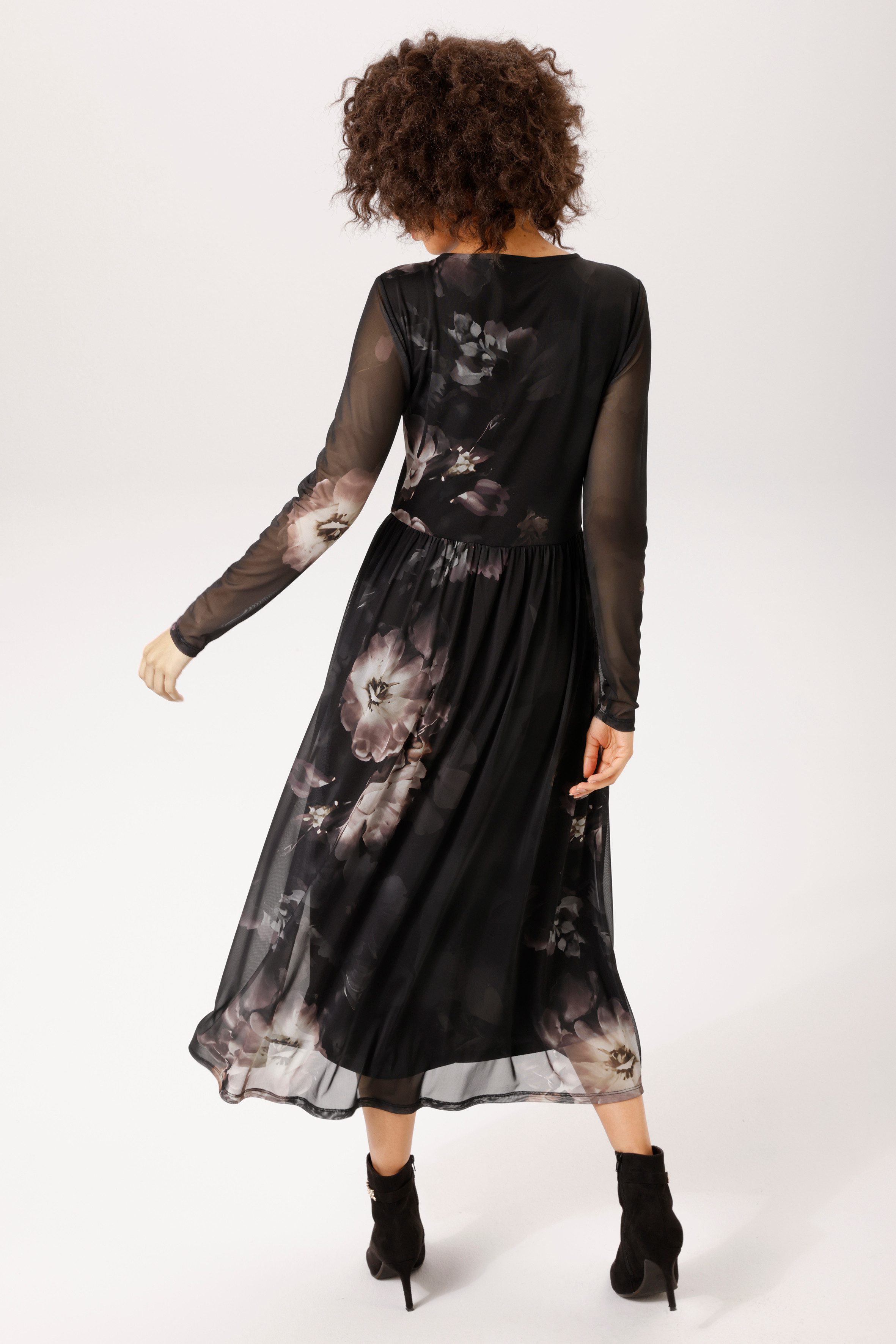 Aniston CASUAL Midikleid mit großflächigen Batik-Blüten bedruckt - NEUE KOLLEKTION