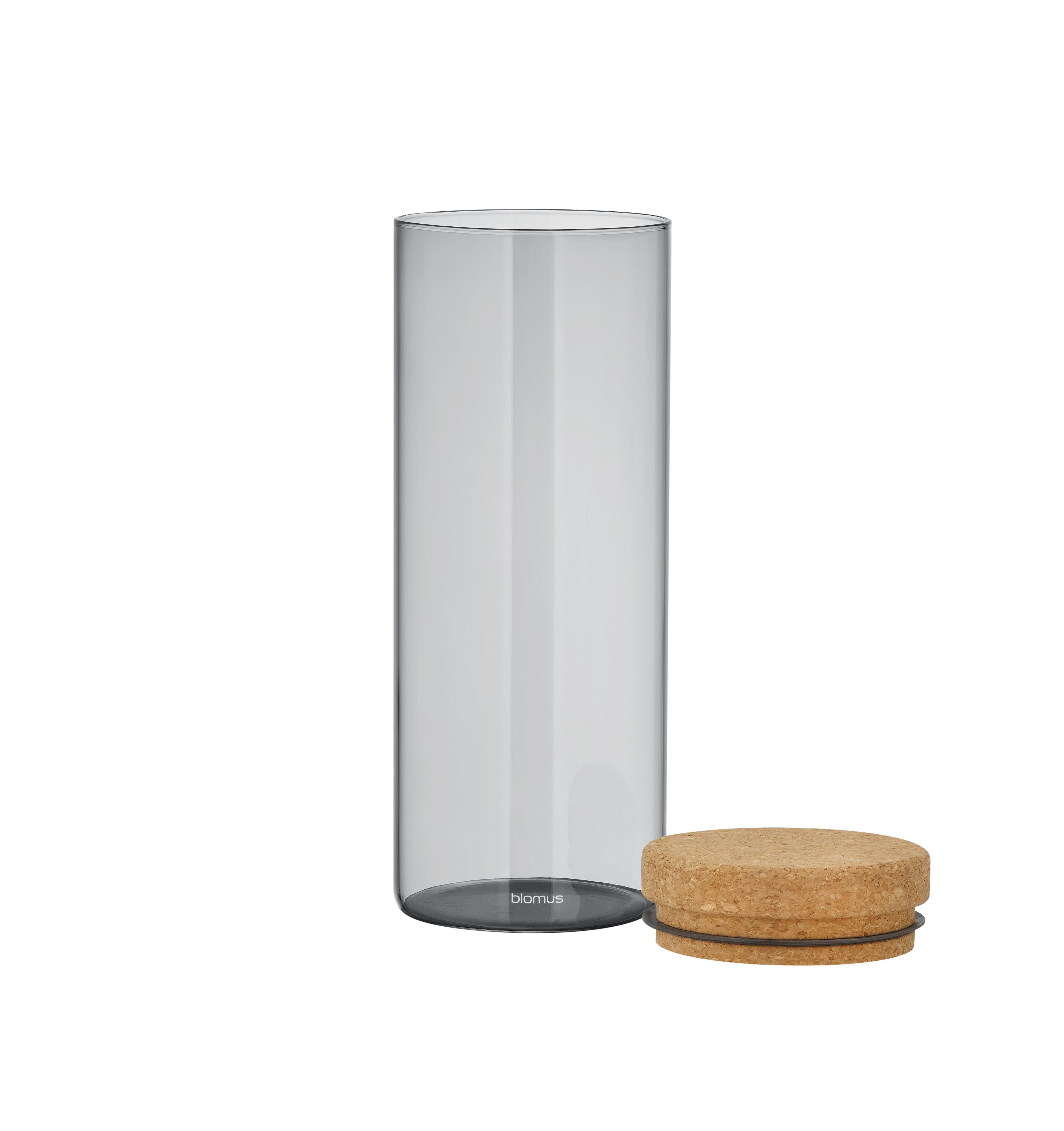 blomus Vorratsglas -KEEPY- Vorratsdose, Aufbewahrungsbehälter: Luftdicht & frisch, Borosilikatglas, Hochwertig, Glas, Korkdeckel, Vielseitig, Robust, Stilvoll, Modern