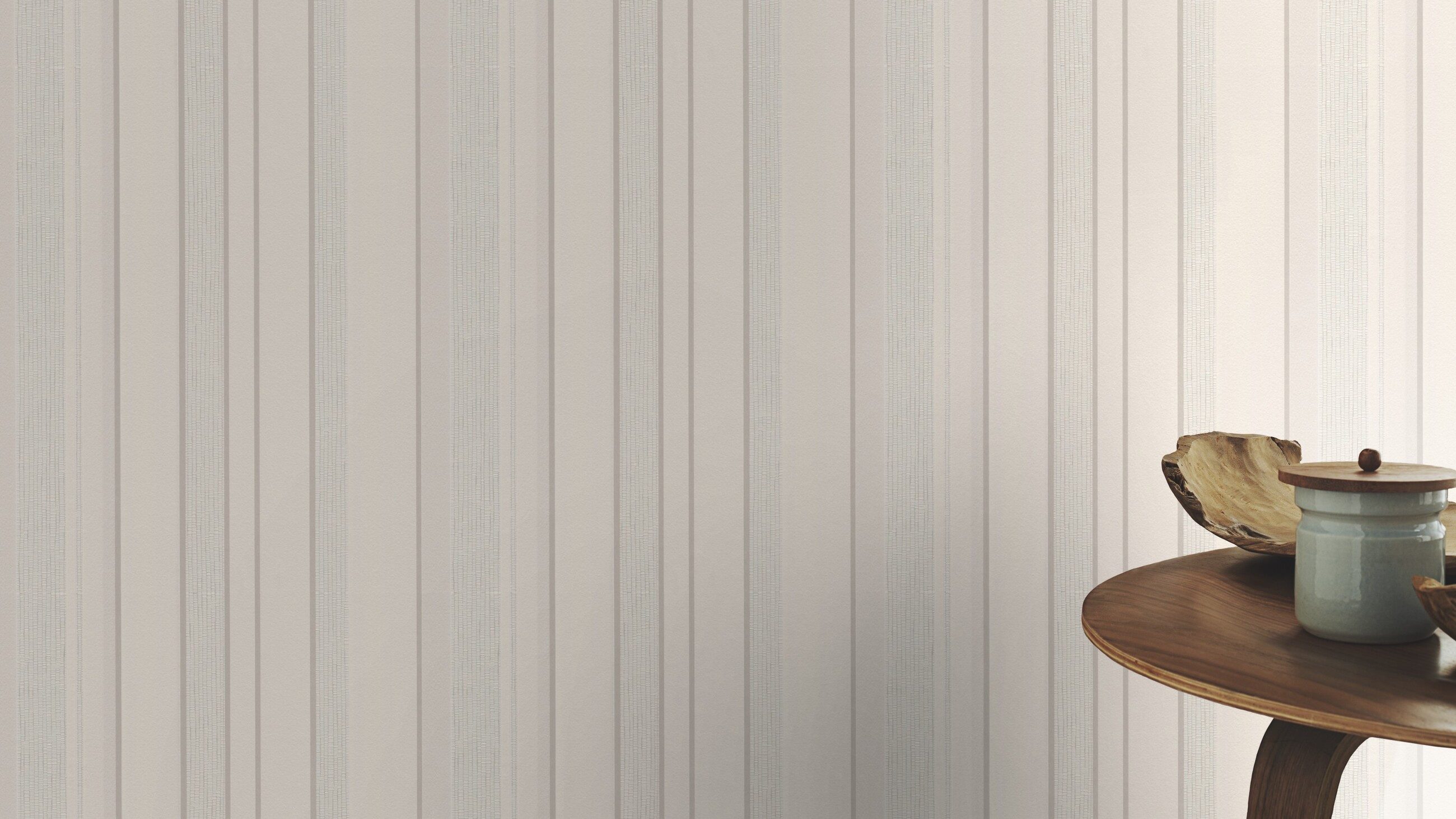 Rasch Vliestapete Linien & Streifen Strukturmuster - Vliestapete Beige Creme, strukturiert, (1 Rolle, 1 St., Kollektion 'Unsere Besten 2027' - 10,05 m x 0,53 m), Lichtbeständige Farben - Feucht abwischbar - Restlost abziehbar