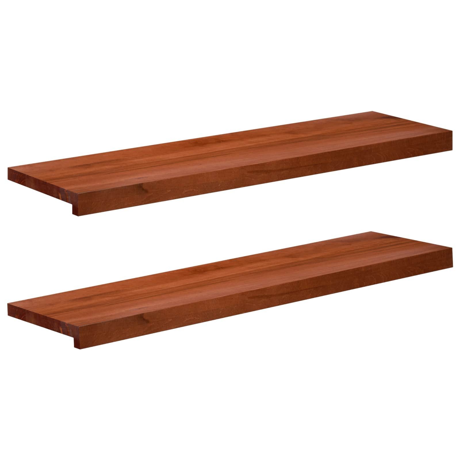 vidaXL Fensterbank 100 x 30 x 2 cm Fensterbänke 2 stk Braun 100x30x2 cm Massivholz Buche