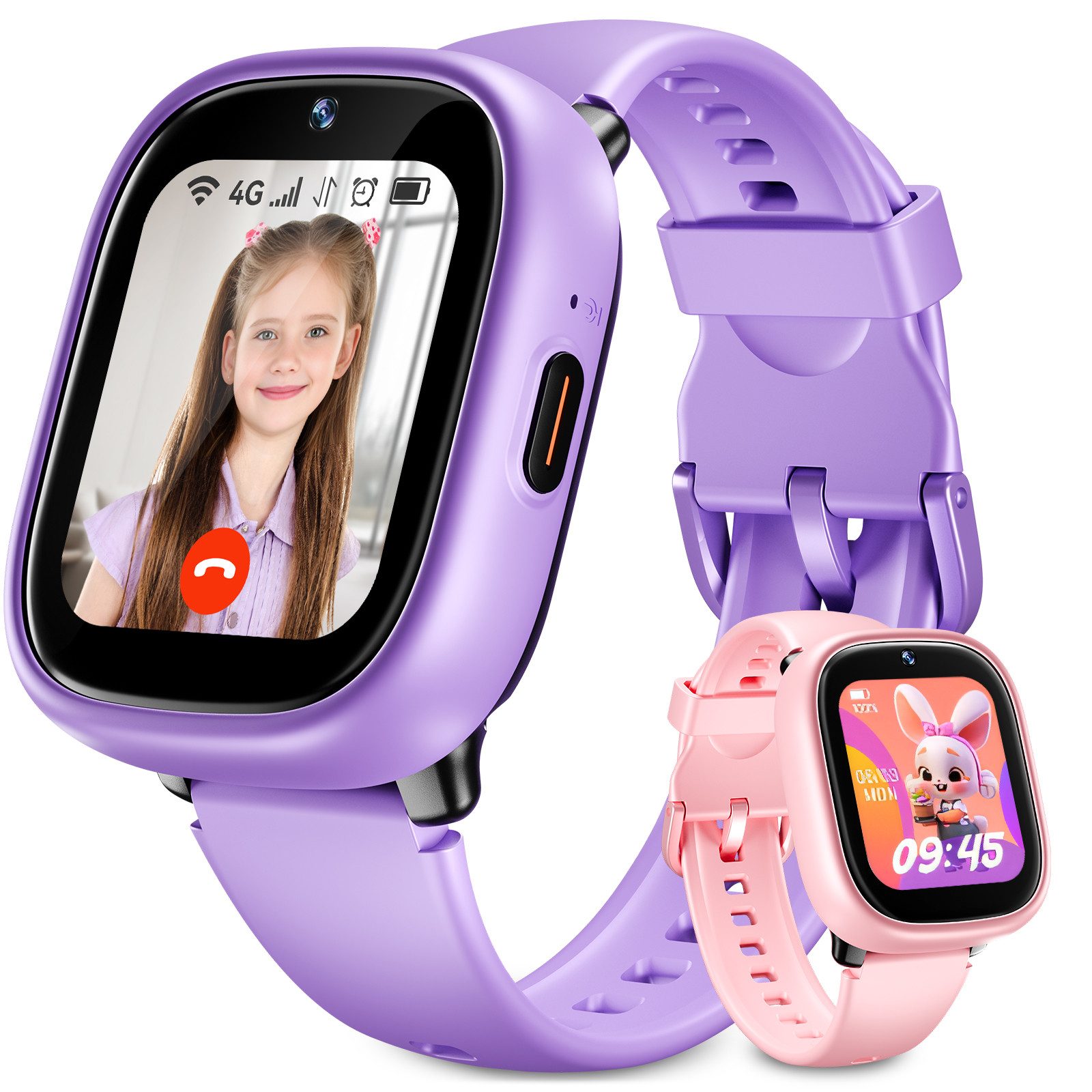 4G Kinder Smartwatch, Kinderuhr mit GPS, HD-Videoanrufe und 4G-Anrufe Smartwatch