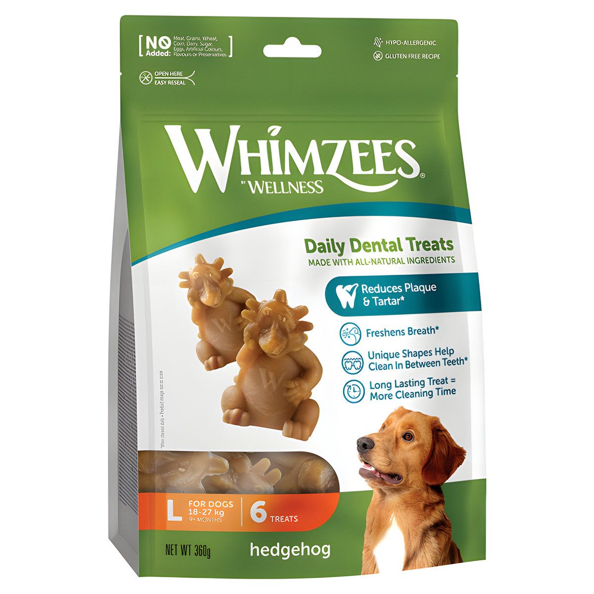 Whimzees Igel L 360 g, Snack für: Hund