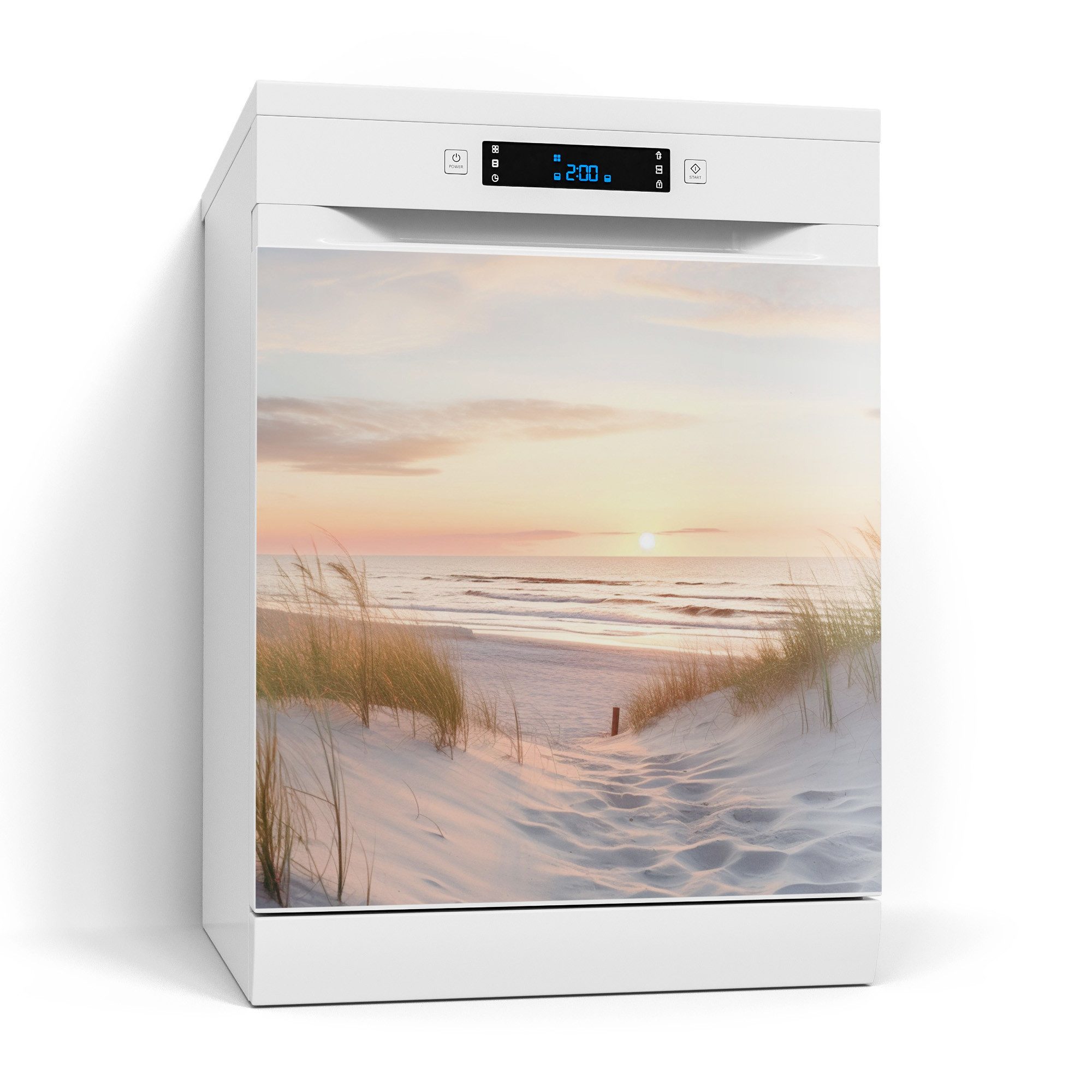 DEQORI Magnetfolie 'Abendruhe am Strand', Spülmaschine Magnetmatte magnetisch Magnetfolie Folie Schutz