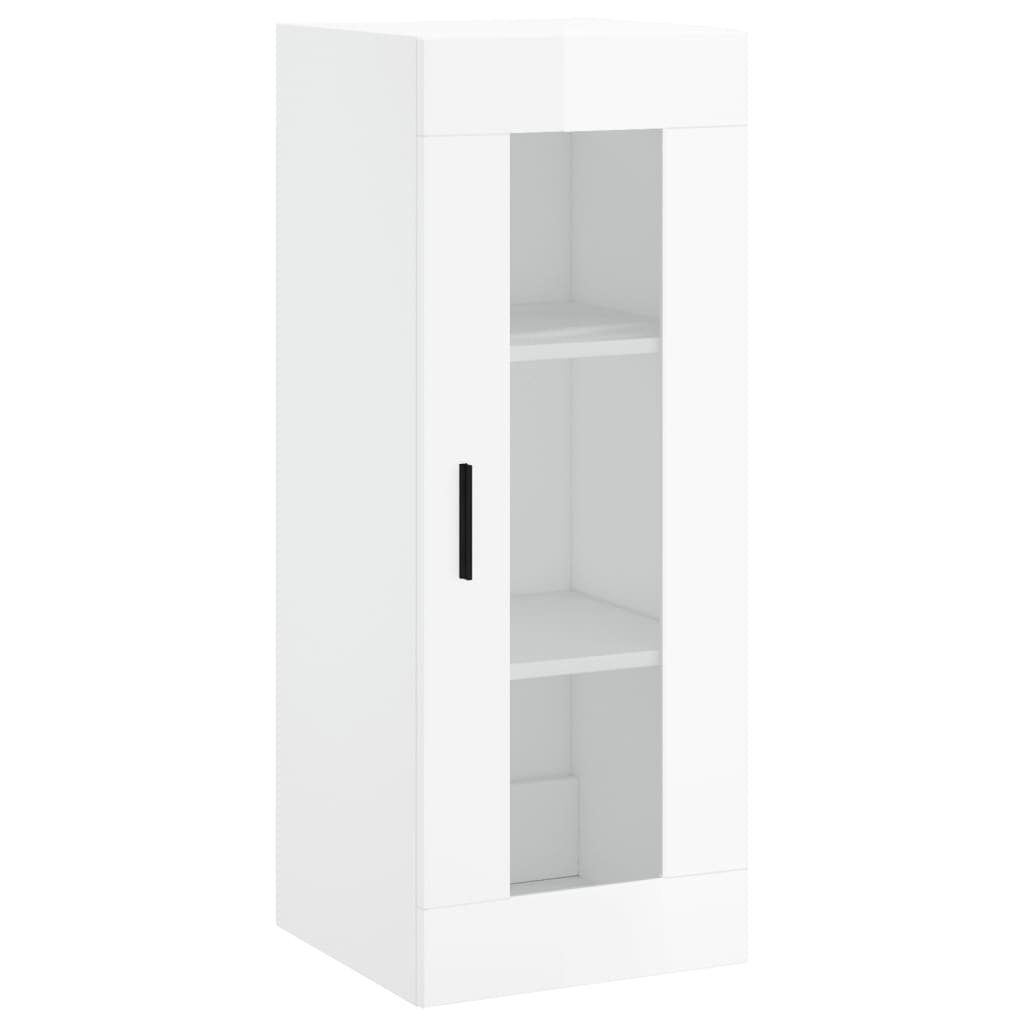 vidaXL Hängeschrank Wandschrank Hochglanz-Weiß 34,5x34x90 cm günstig online kaufen