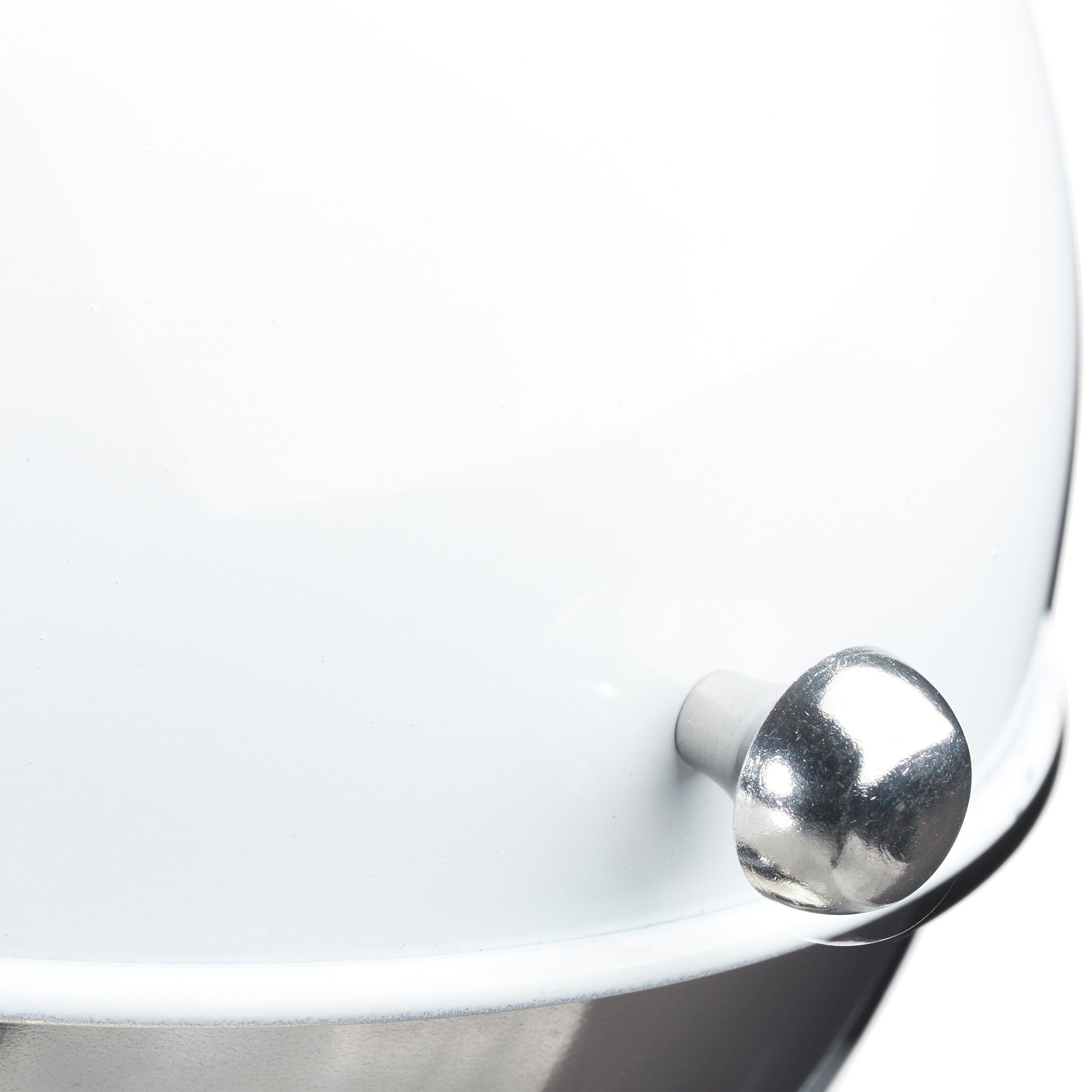 relaxdays Zuckerdose Edelstahl, Edelstahl, weiß