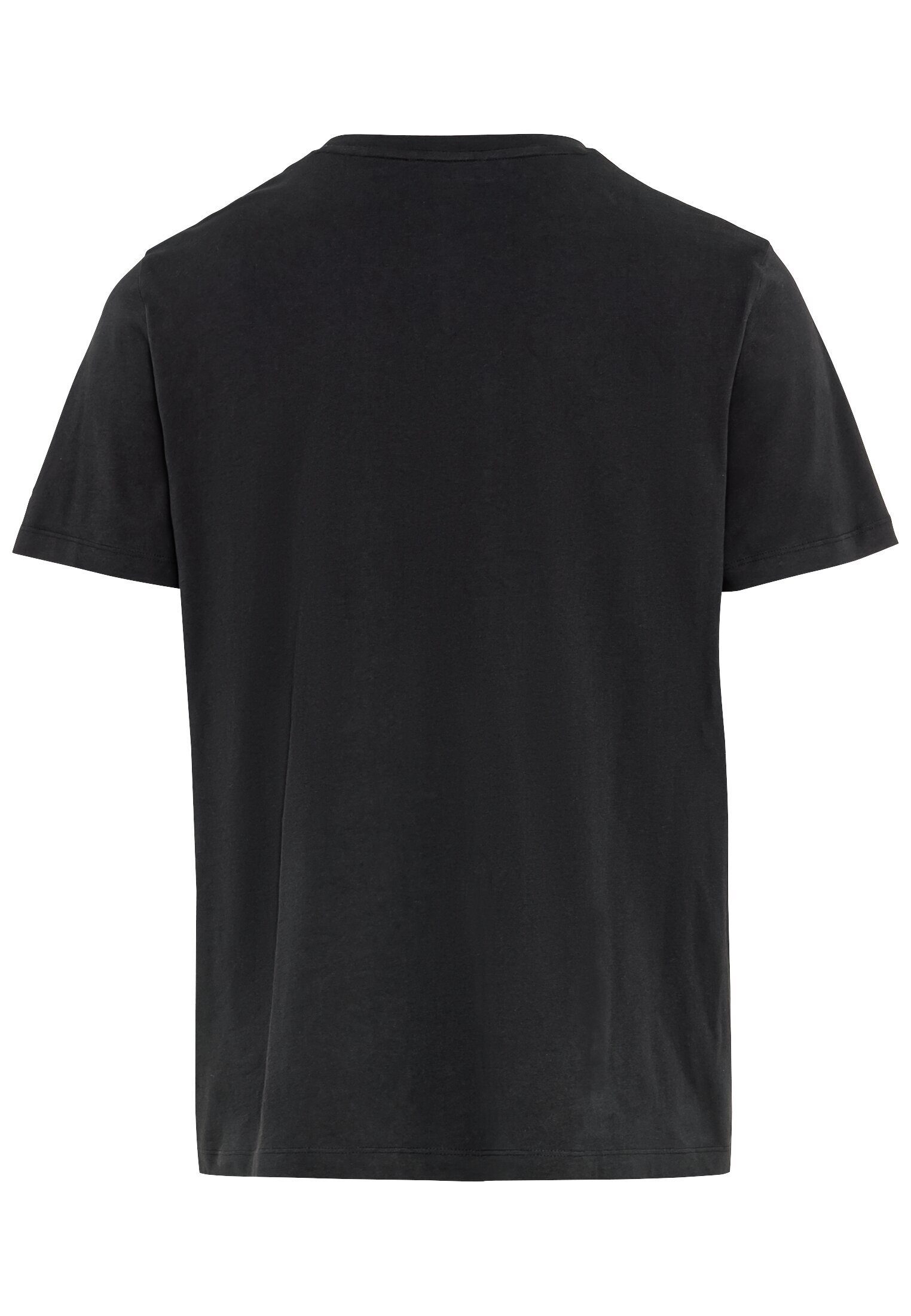 camel active T-Shirt Schwarz Cotton aus Organic