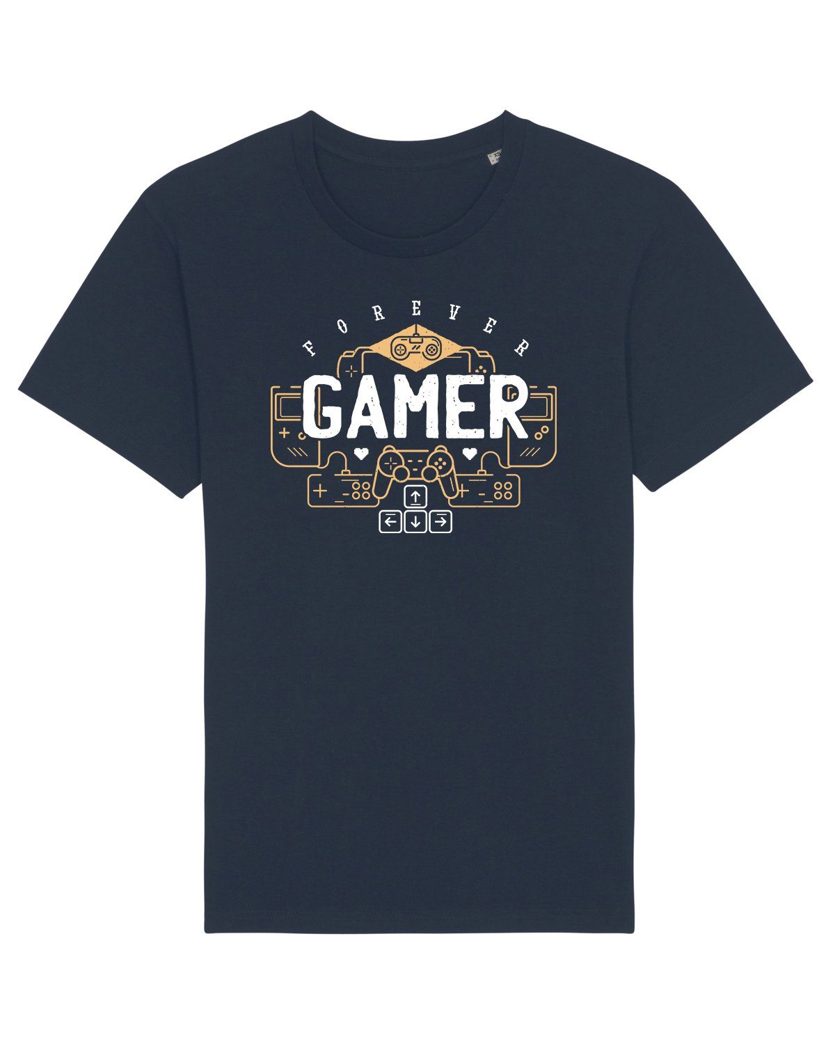 wat? Apparel Print-Shirt Forever Gamer (1-tlg) dunkelblau