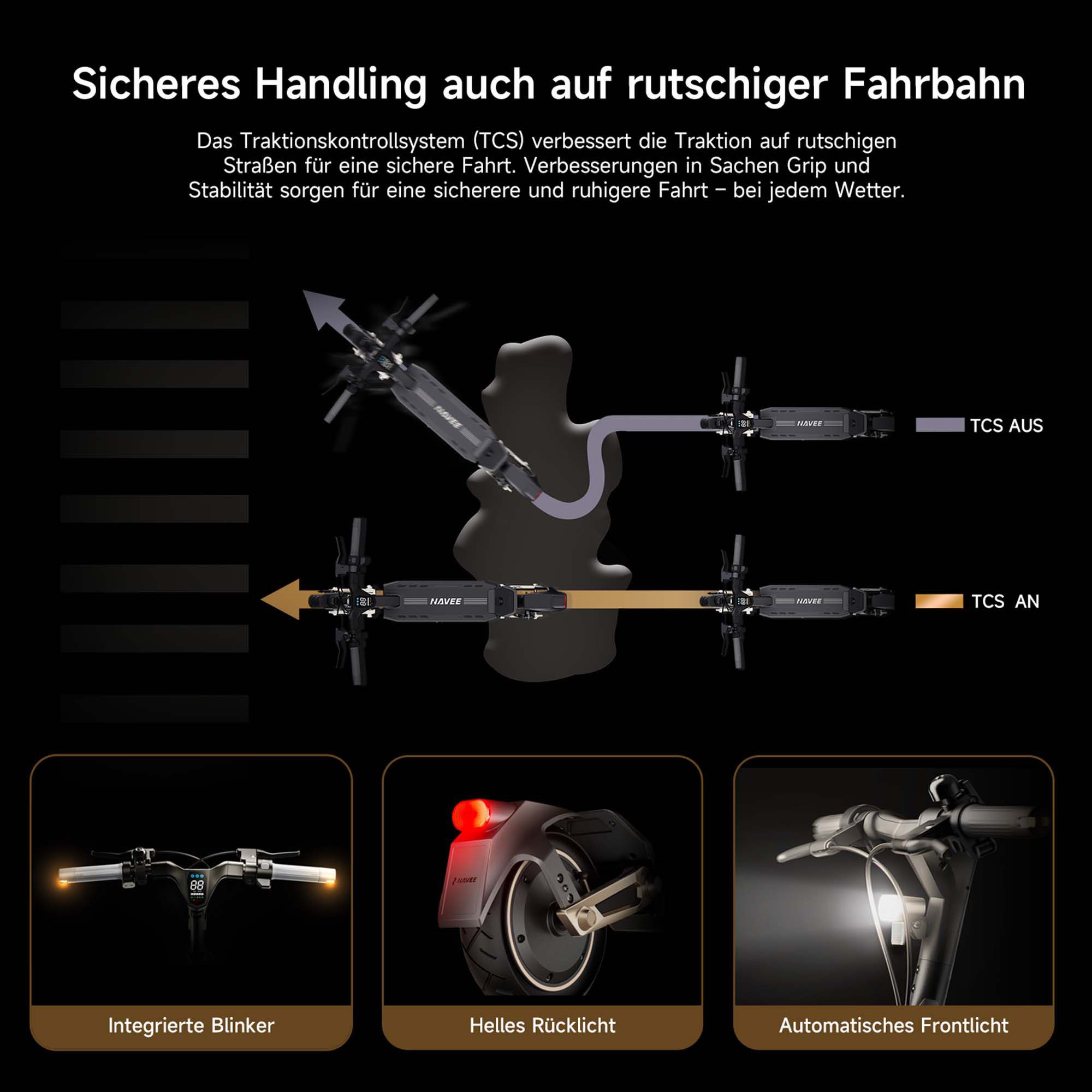 NAVEE E-Scooter ST3 Electric Scooter (DE Version), 450 W, 20 km/h, (Packung)