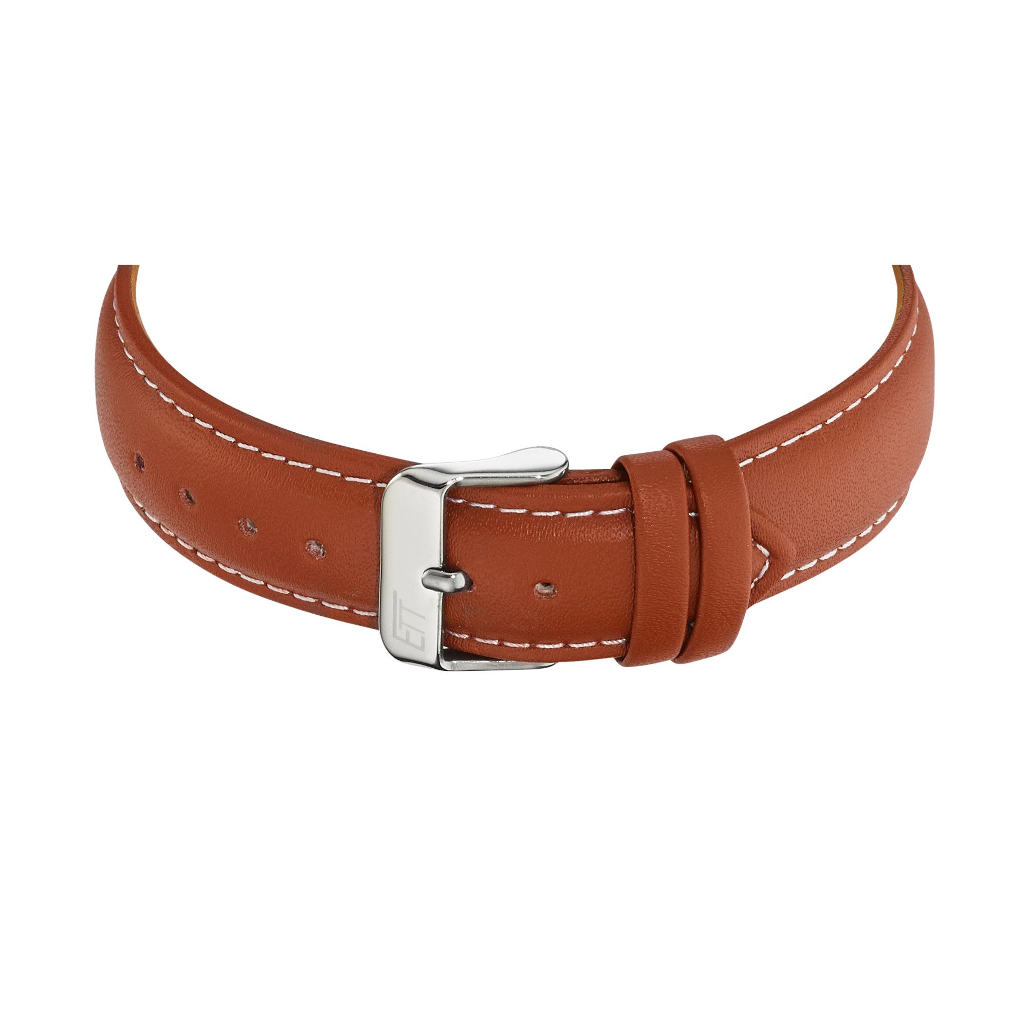 ETT Funkuhr Gobi EGS-11499-22L, Armbanduhr, Solar, Herrenuhr, Lederarmband, analog, digital, Tag