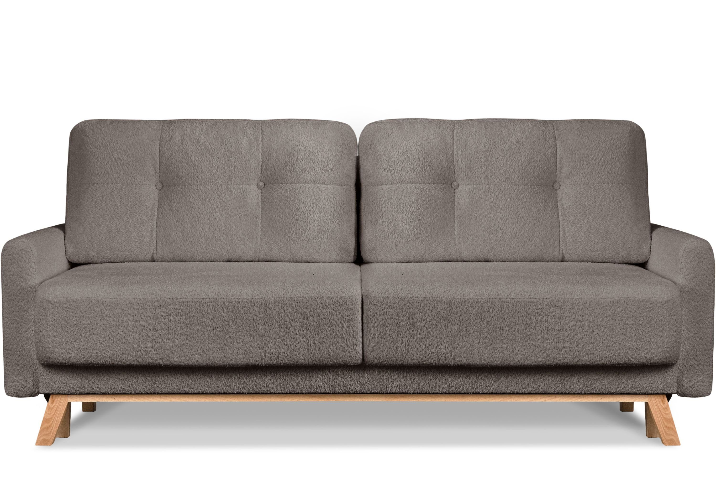 braun Liegfläche VISNA braun | 193×146 ausziehbare Sofa | braun Personen, Konsimo 3 Schlafsofa