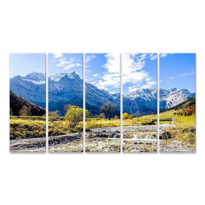 islandburner Leinwandbild Bild auf Leinwand Karwendel Berge In Österreich Kleines Tal Namens Eng