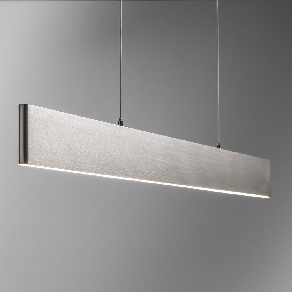 dimmbar Licht-Trend Pendelleuchte Slim 3040lm Up&Down Warmweiß Alu-Matt, LED-Hängeleuchte