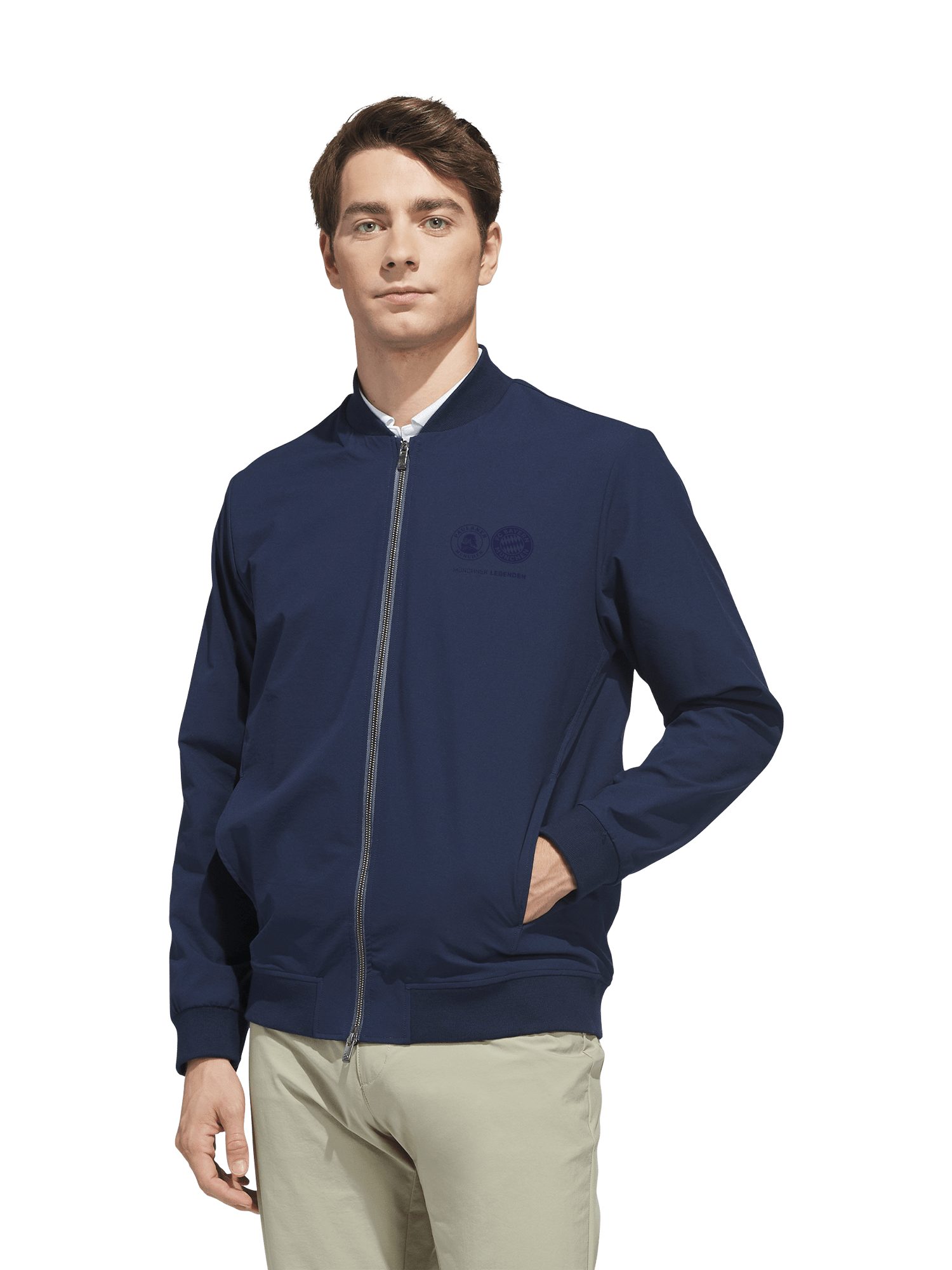Trainingsjacke FC Bayern München, Zip-Jacke, Herren, Navy