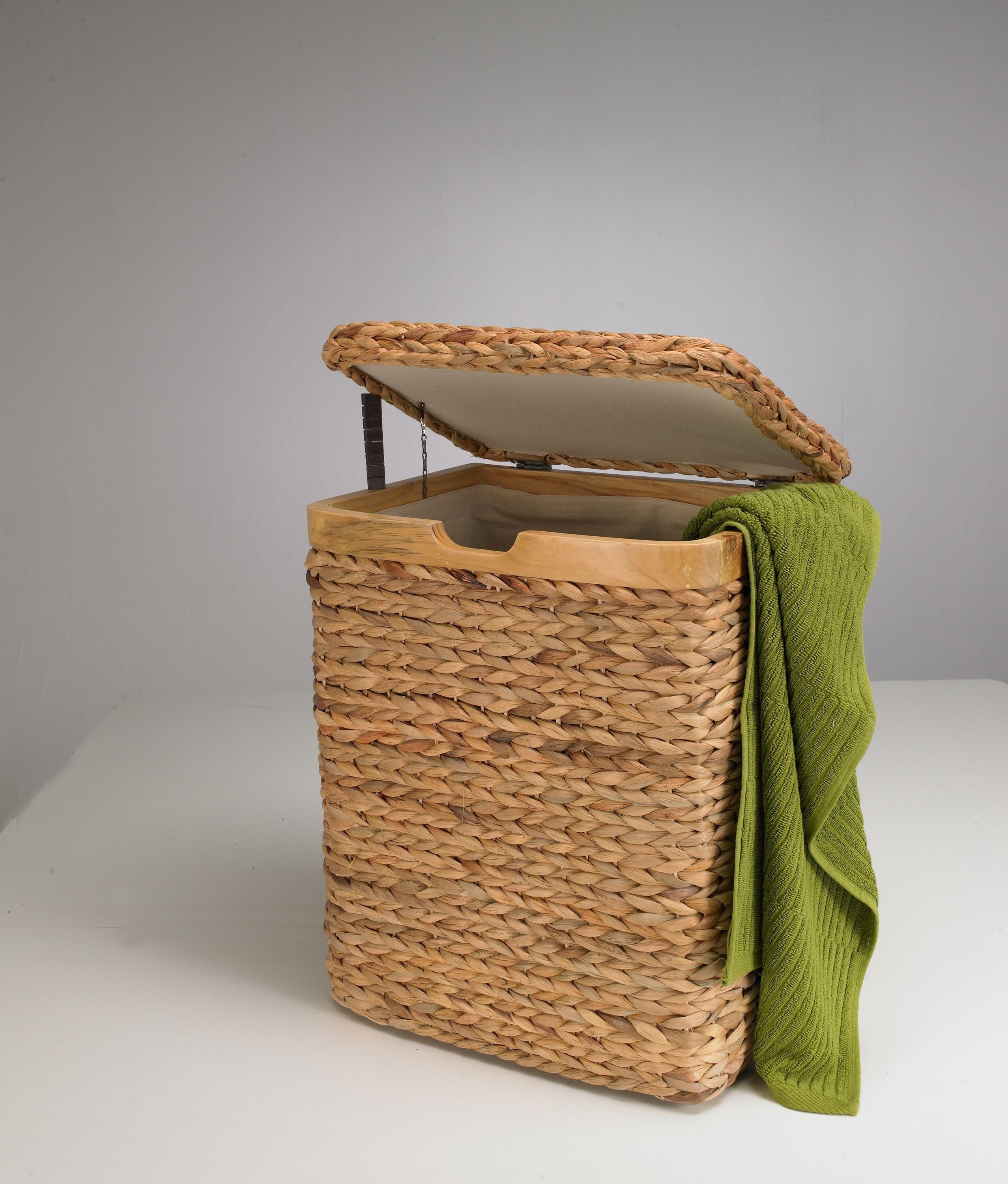 ARTRA Truhe (1 St), Wäschesammler mit Zierrahmen aus Massivholz Natur 45/35 günstig online kaufen