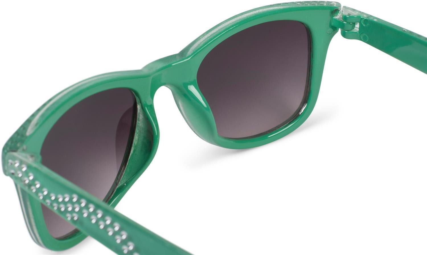 styleBREAKER Sonnenbrille (1-St) Grau / Glas Grün Gestell Verlauf Getönt