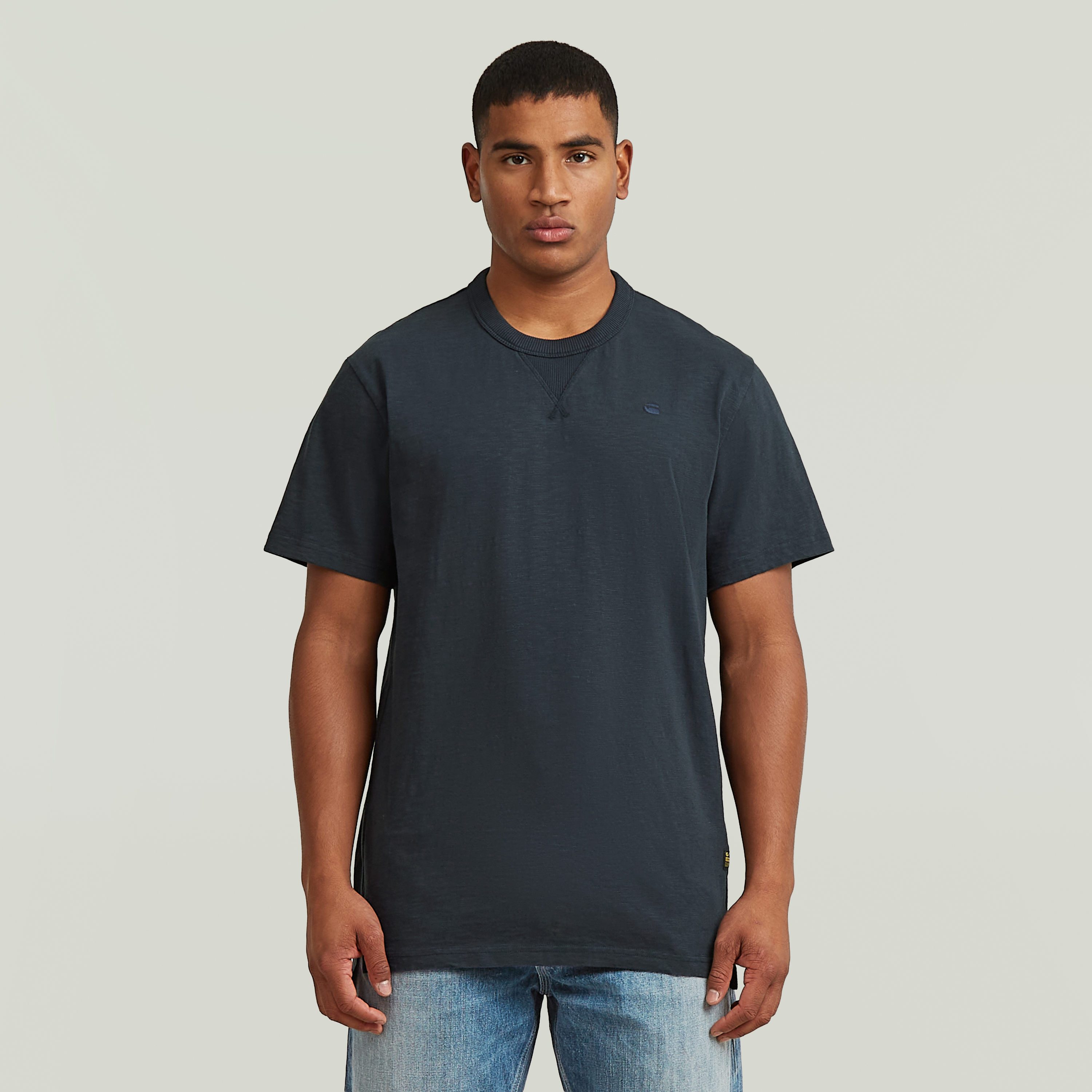 G-STAR T-Shirt Nifous Rundhals, mit Rippeinsatz günstig online kaufen