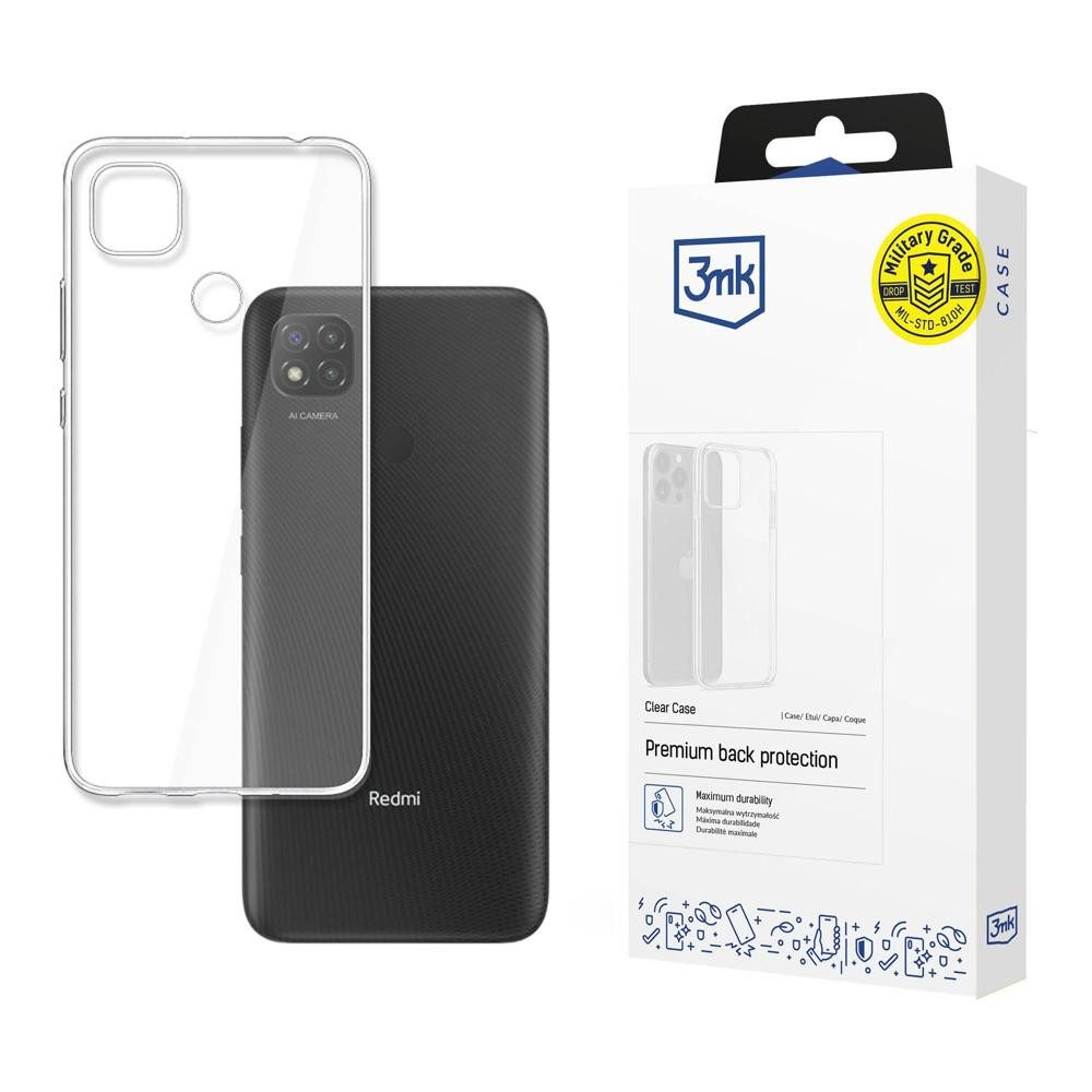 3MK Smartphone-Hülle 3mk Clear Case für Xiaomi Redmi 9C - transparent, transparent, Kameraschutz, sturzgeprüft, dünn