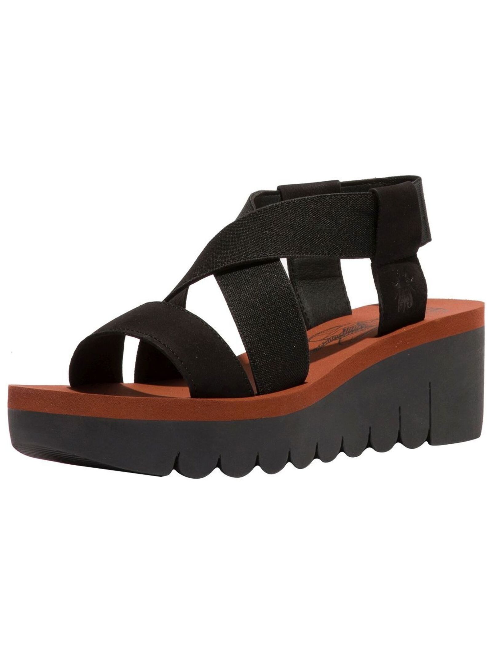 Fly London Fly London Sandalen Leder/Textil Keilsandalette