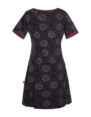 Vishes Jerseykleid Kurzarm Kleid Blumen Tunika Jerseykleid Baumwolle Tunika, Elfen, Hippie, Boho Style