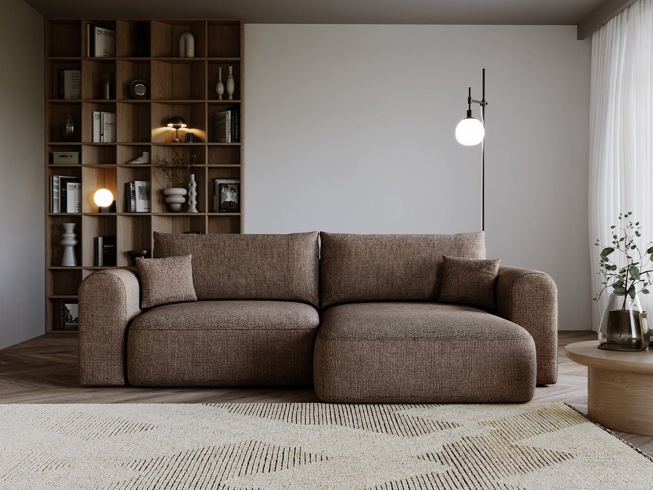 MKS MÖBEL Ecksofa NELSON, Set, Wellenfedern, DL-Typ-Automaten, Lose Kissen, günstig online kaufen
