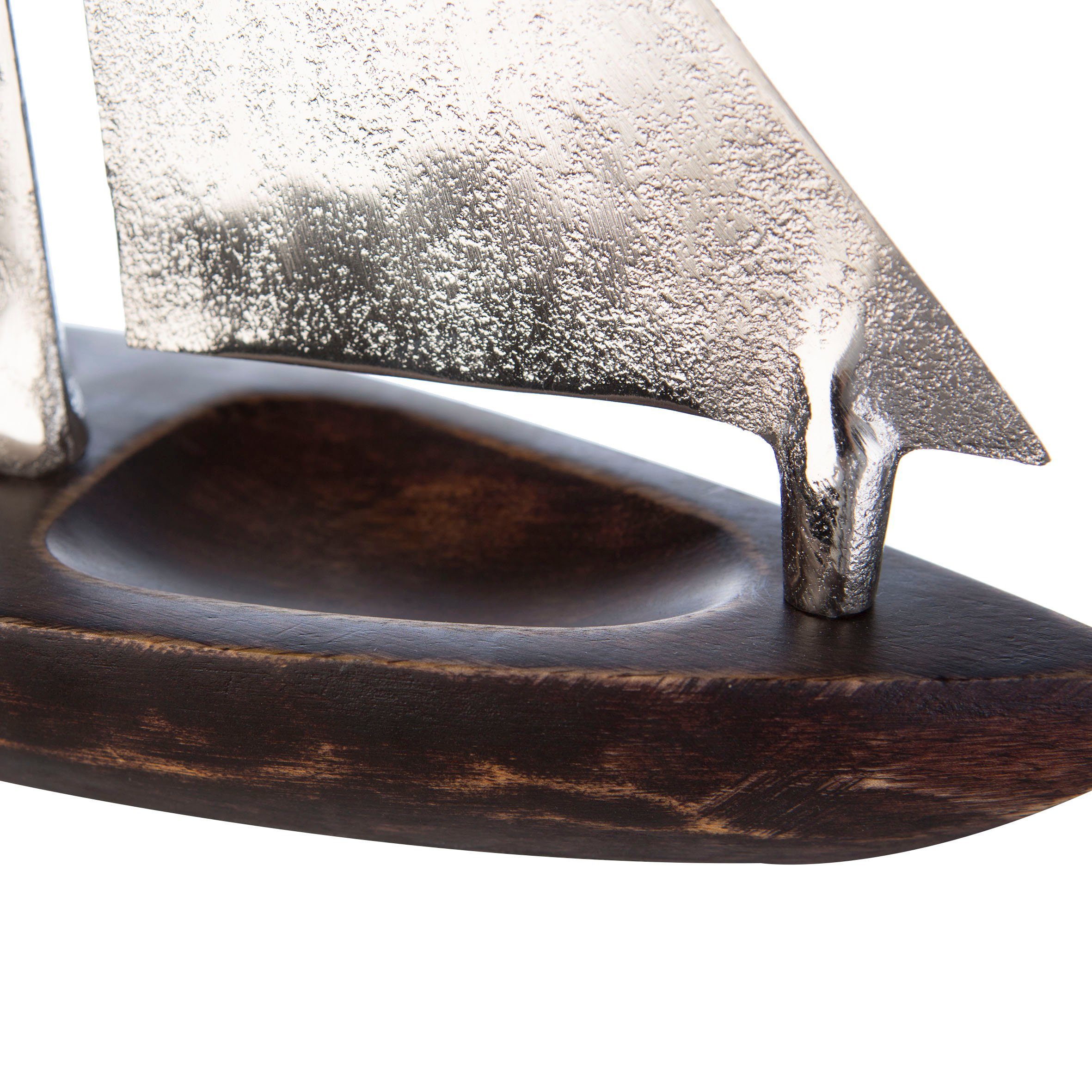 GILDE Dekoobjekt Skulptur Segelboot Classic cm, Holz, St), und aus Höhe maritim, (1 Metall Wohnzimmer 53